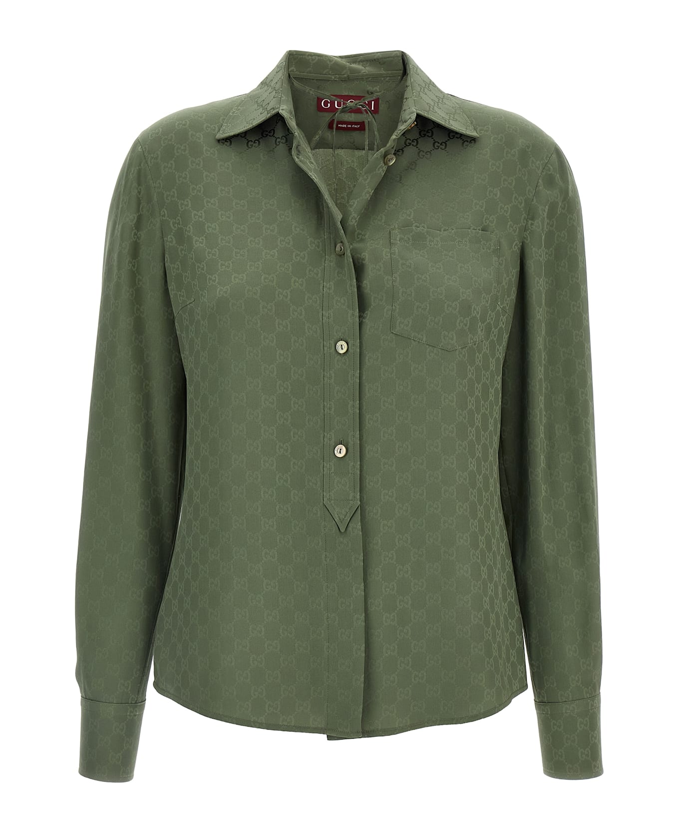 Gucci Gg Silk Shirt - Green