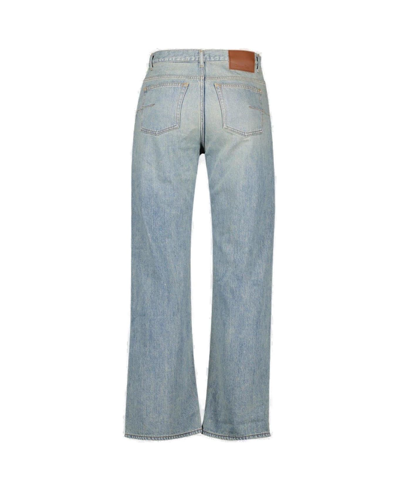 Logo Patch Straight-leg Jeans