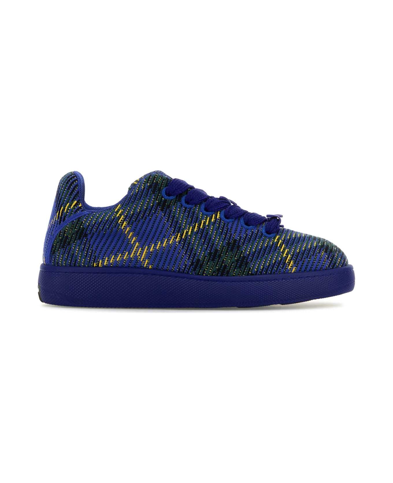 Burberry Embroidered Fabric Box Sneakers - BRIGHTNAVYIPCHK