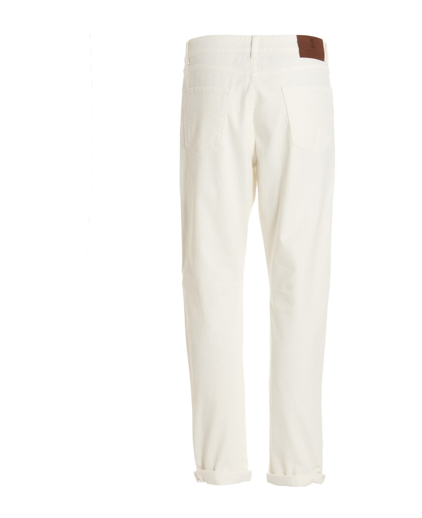 Brunello Cucinelli Five-pocket Leisure Fit Trousers - White