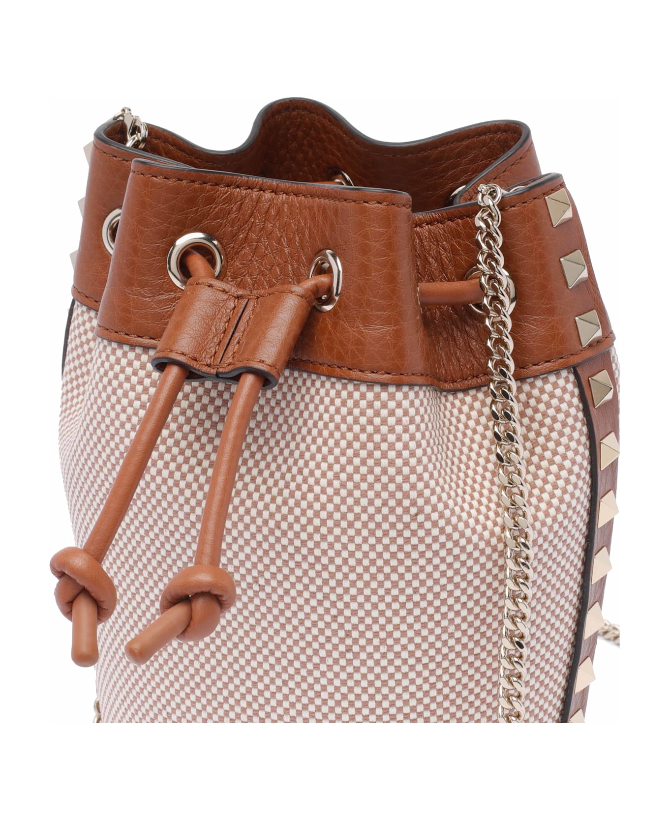 Valentino Garavani Rockstud Bucket Bag - Brown