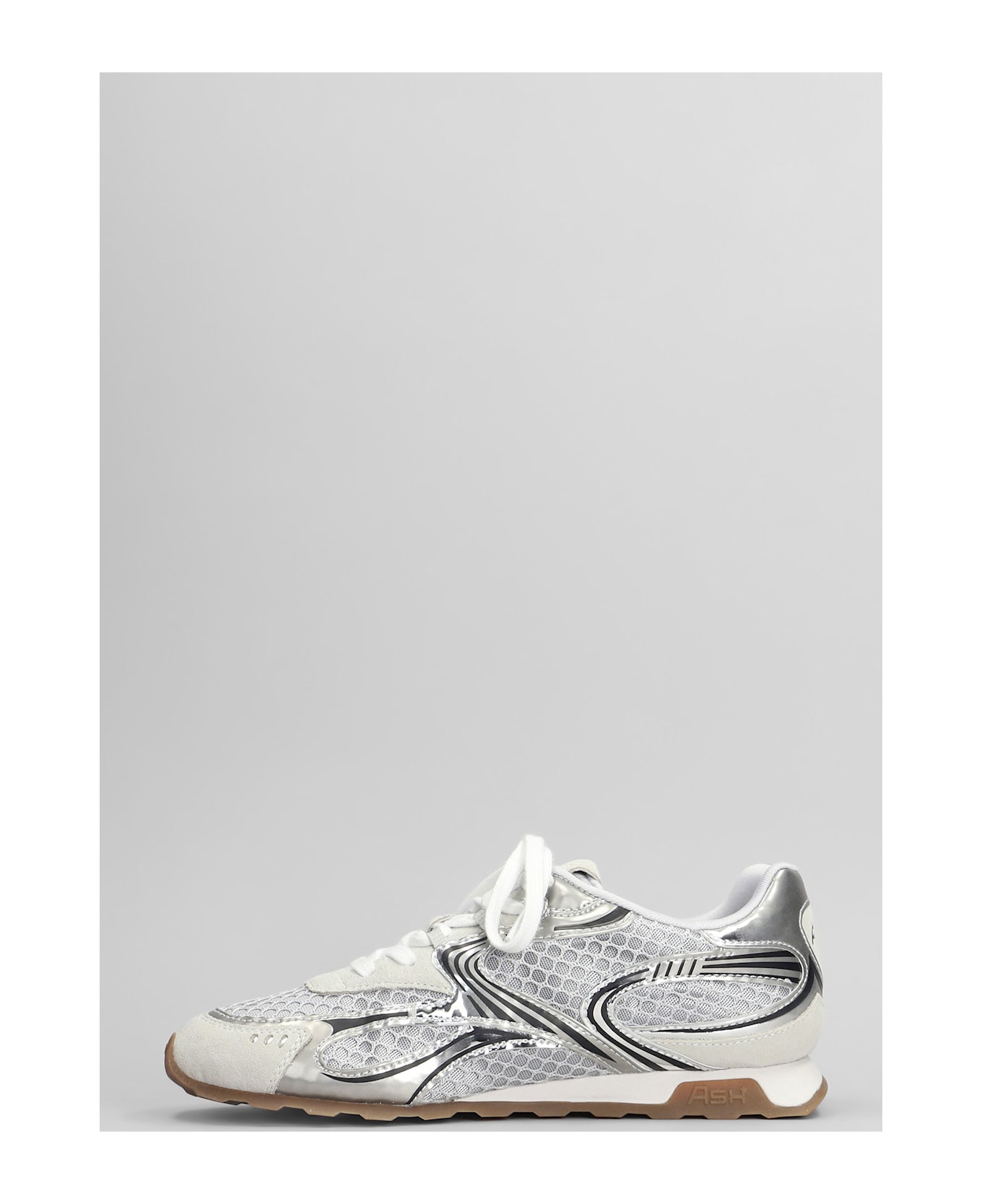 Ash Kabuki Sneakers In Silver Suede And Fabric - silver