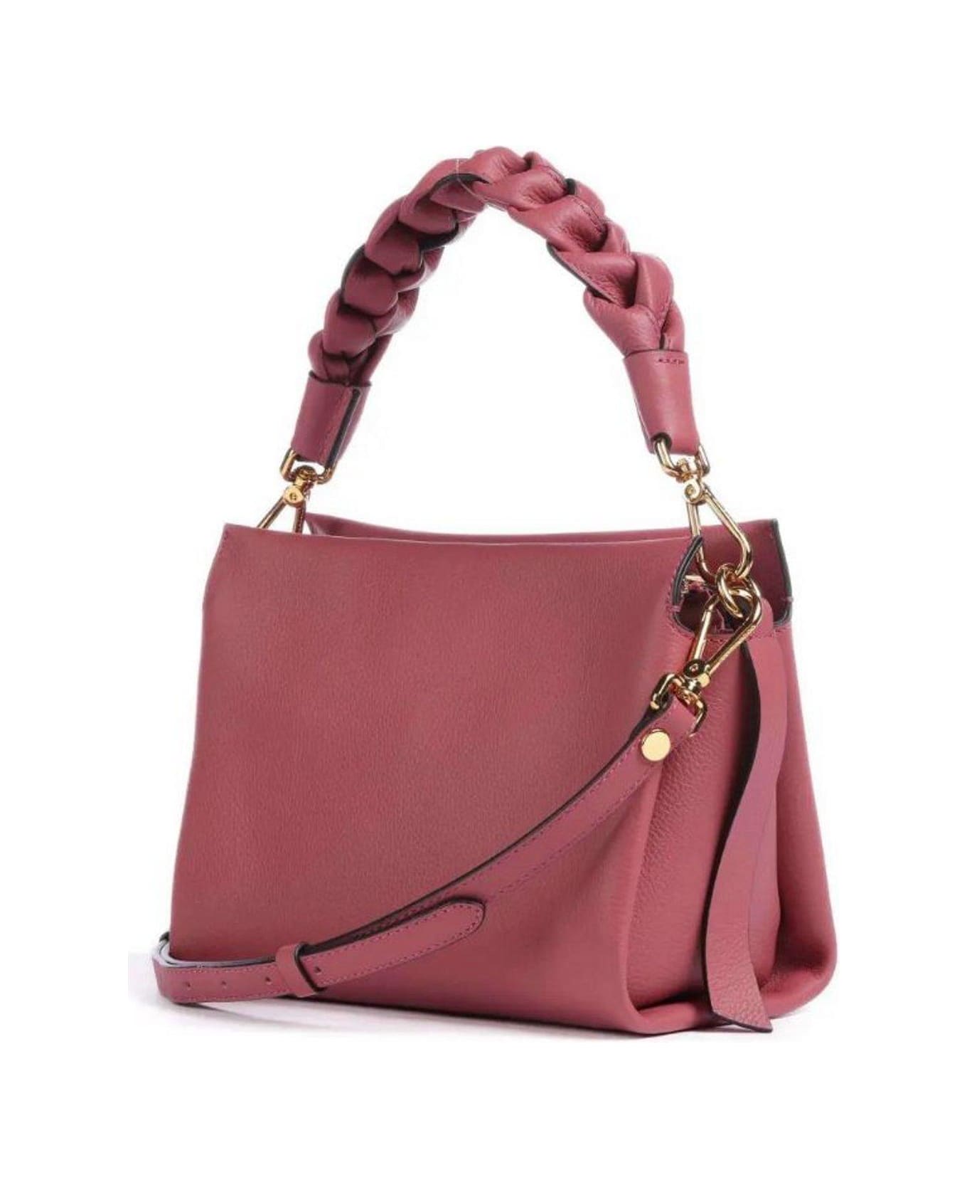 Coccinelle Boheme Zipped Small Tote Bag - Rosewood/Brandy