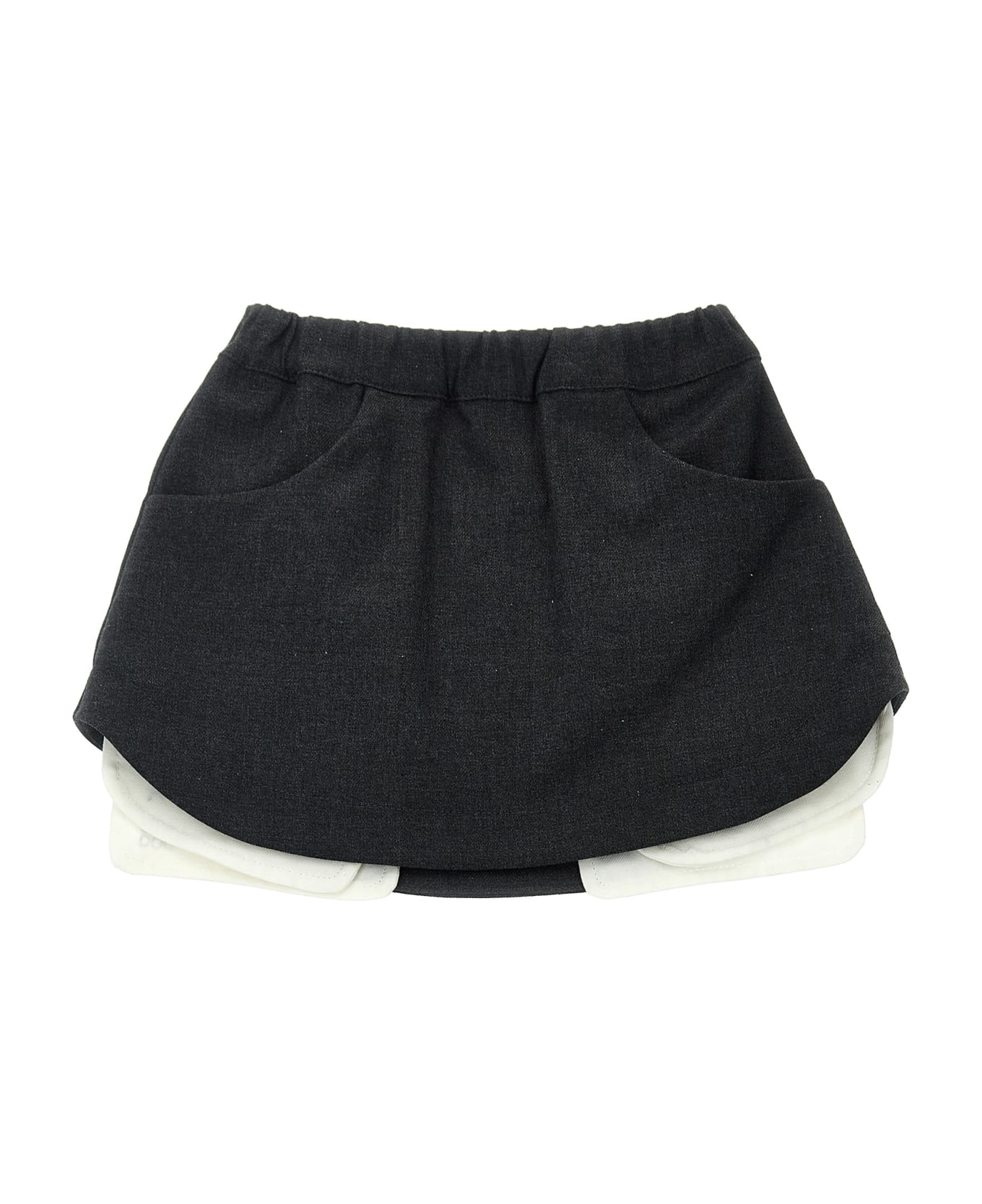 Douuod Mini Pocket Skirt - Gray ボトムス