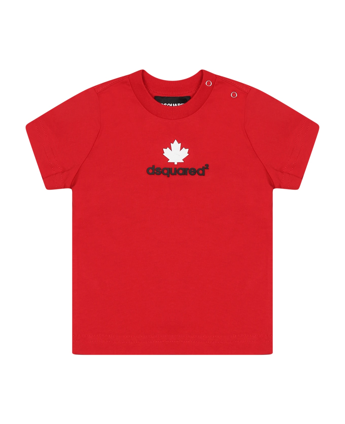 Dsquared2 Red T-shirt For Baby Kids With Logo - Red