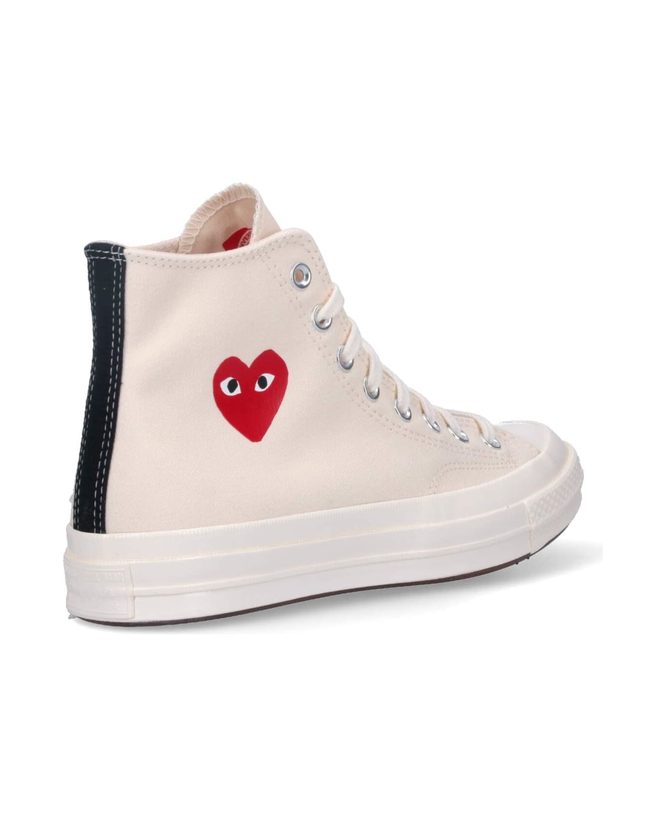 Comme des Garçons Play High Top Converse Chuck 70 Sneakers - White