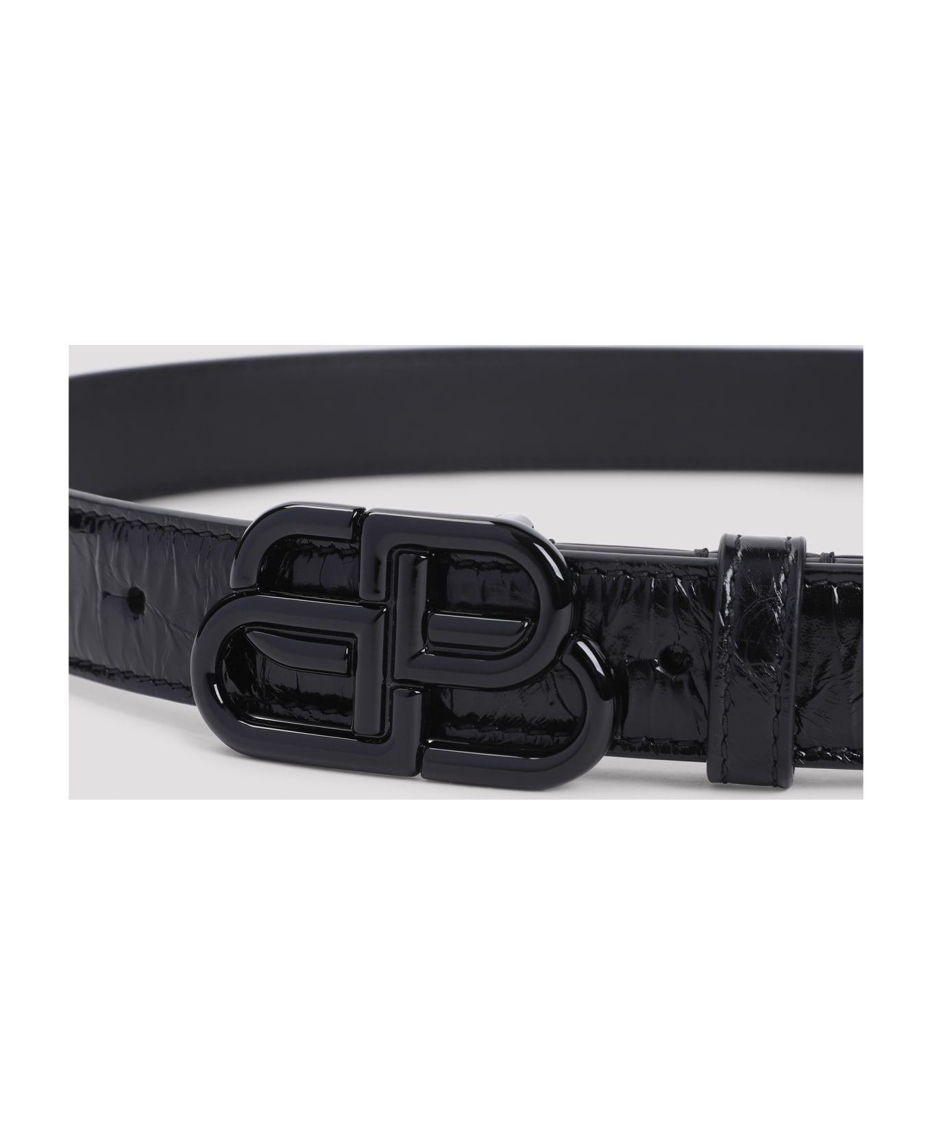 Balenciaga Bb Thin 25 Belt - Black