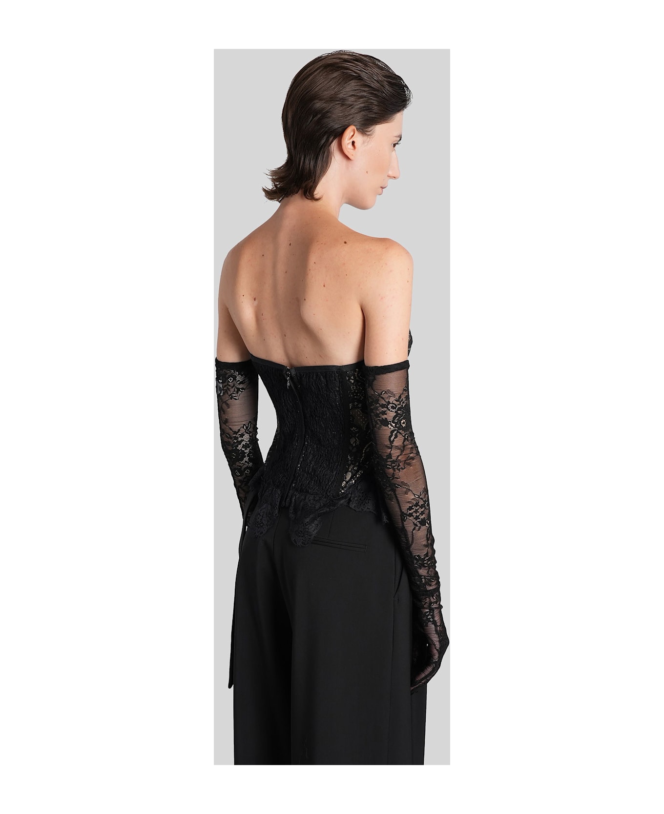 Giuseppe di Morabito Topwear In Black Polyamide - black