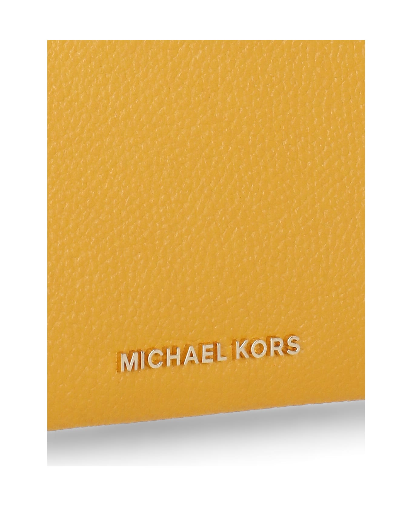 Michael Kors Logo Plaque Zipped Wallet - Yellow