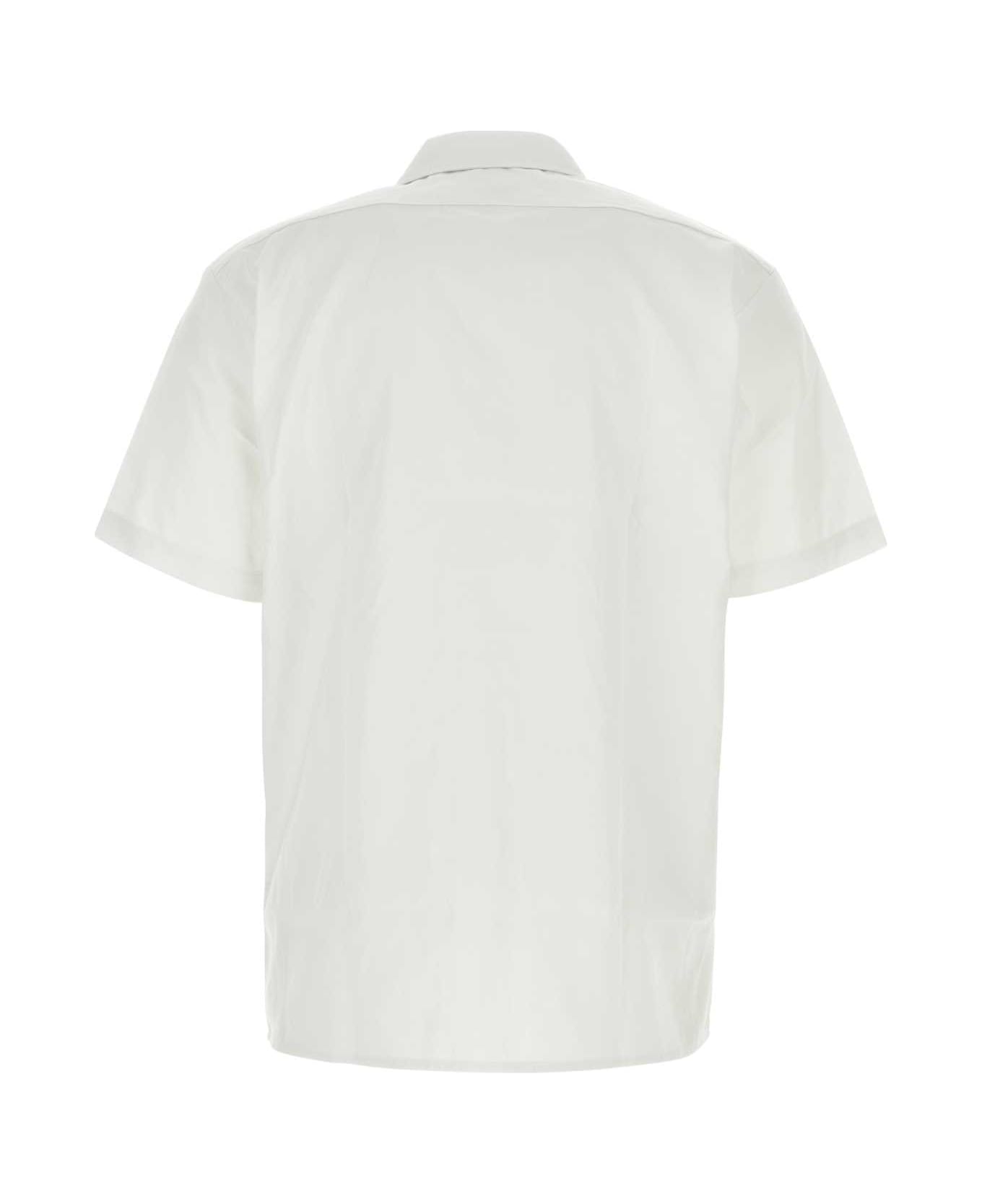 Dickies White Polyester Blend Shirt - WHITE