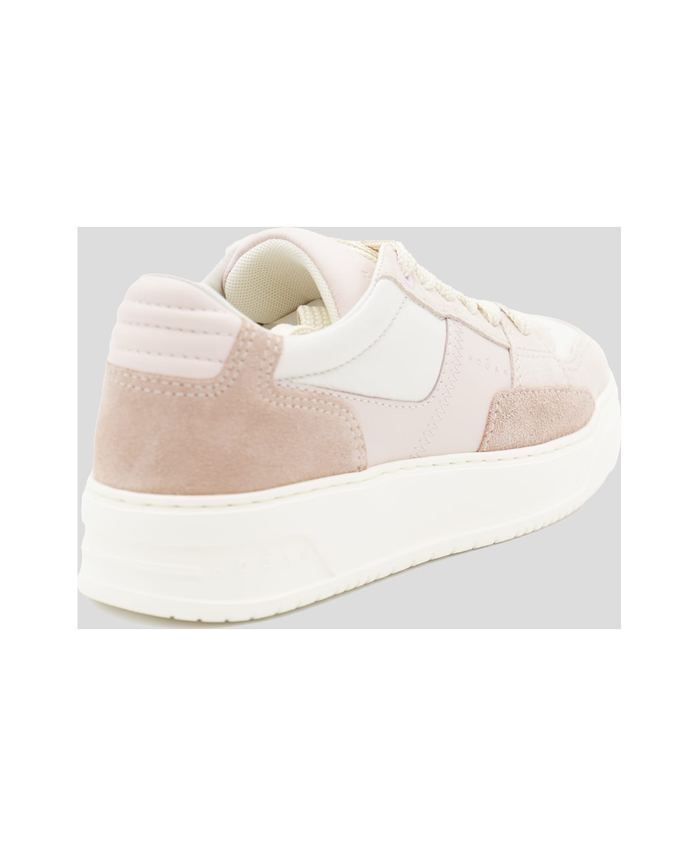Hogan White And Pink Sneakers - Pink