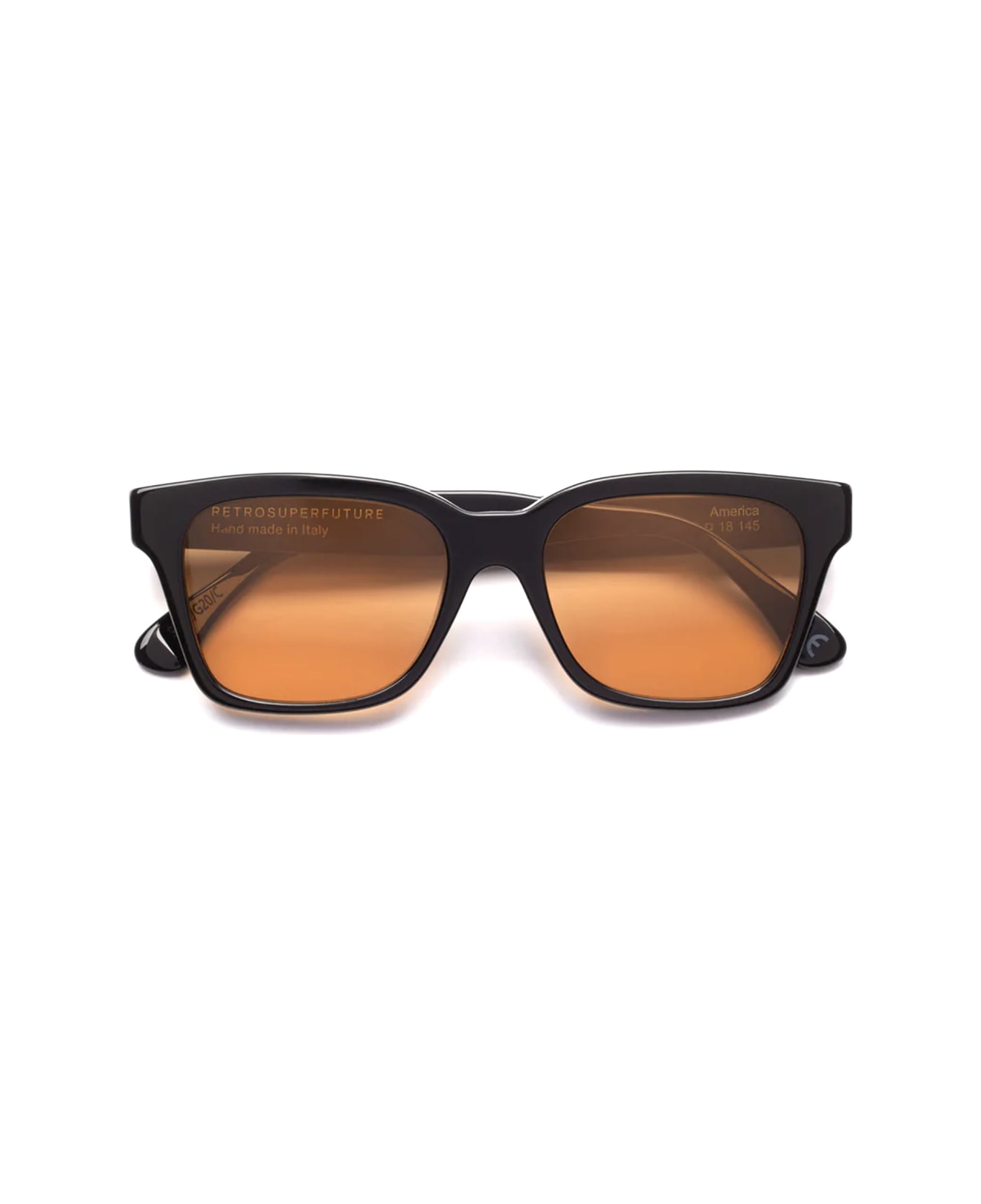RETROSUPERFUTURE America Refined Black Sunglasses - Nero サングラス