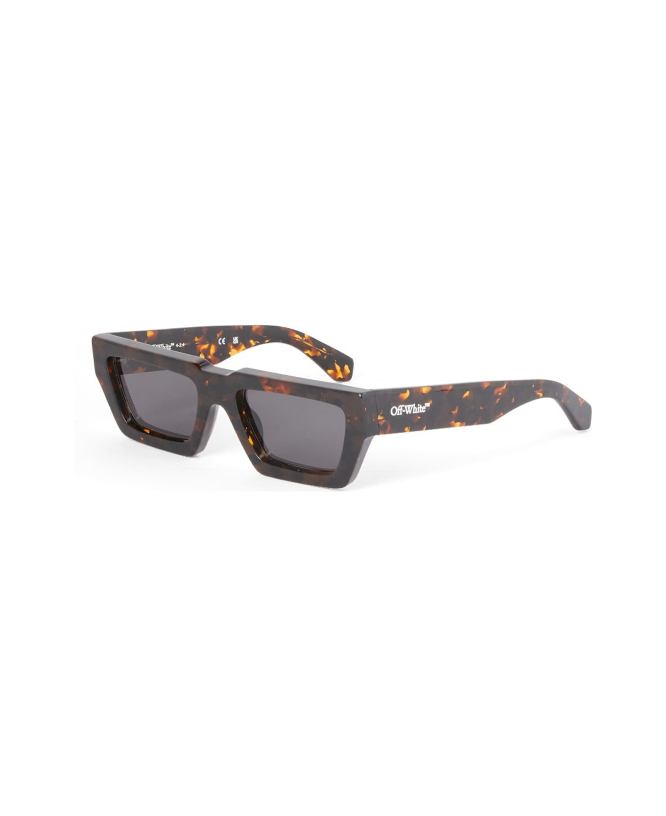 Off-White Off White Oeri129 Manchester 6007 Havana Dark Grey Sunglasses - Havana