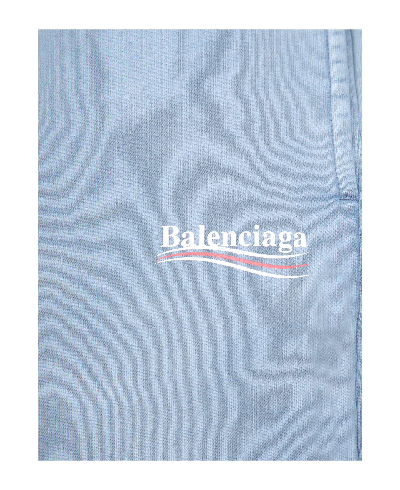 Balenciaga Faded Political Campaign Sweat Shorts - FADED BLUE WHITE RED
