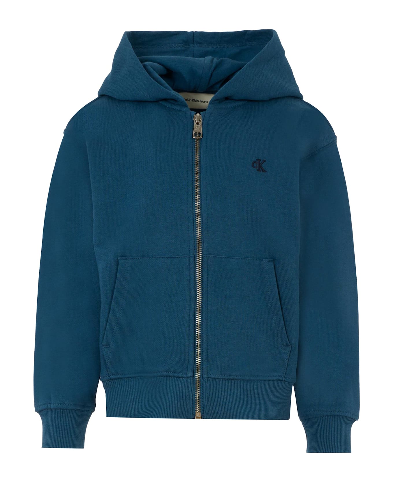 Calvin Klein Blue Sweatshirt For Boy With Logo - Blue