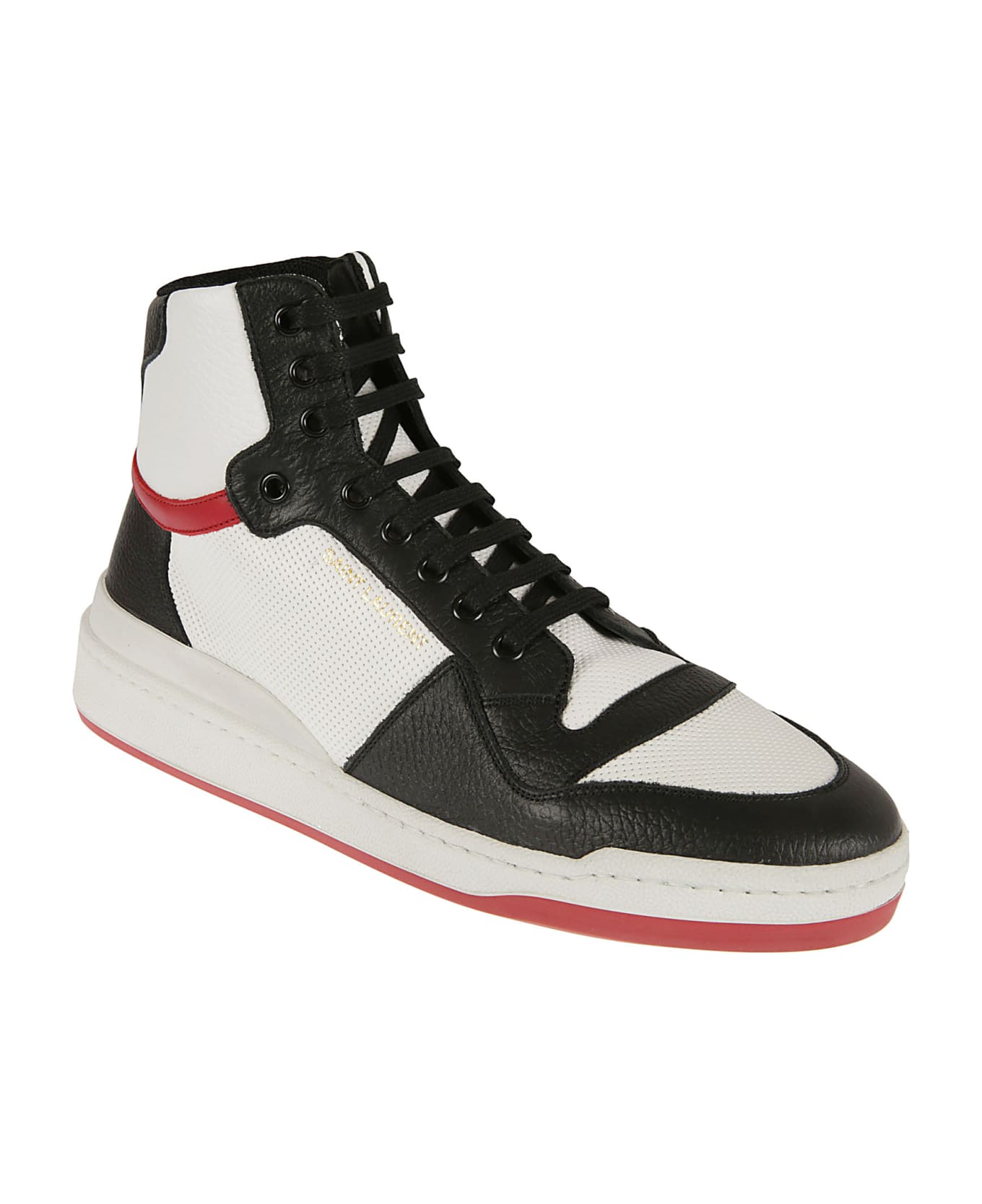 Saint Laurent Sl24 High Top Sneakers - Optic White/Black