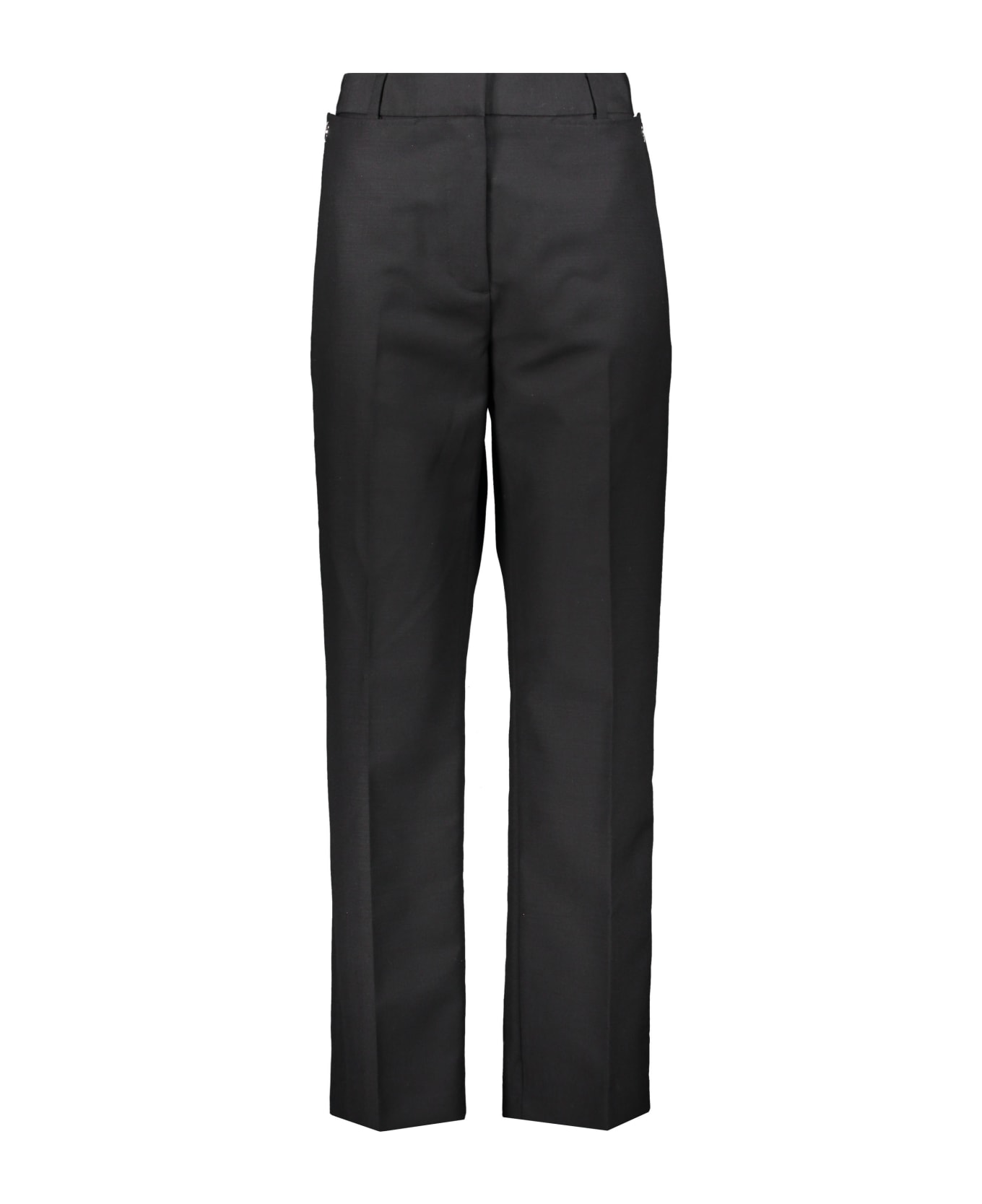 Burberry Wool And Mohair Trousers - black