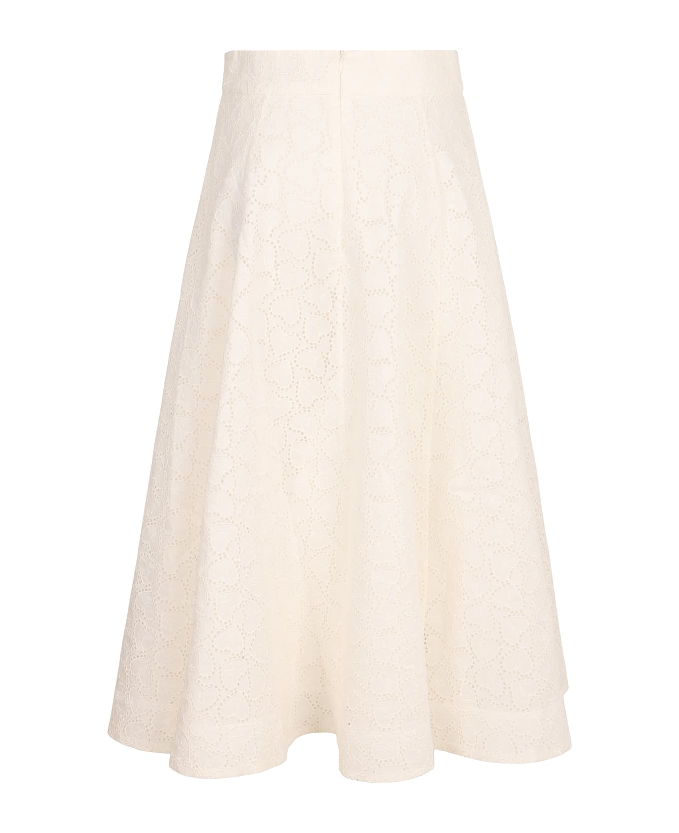 Zimmermann Crush Midi Skirt - Ivory