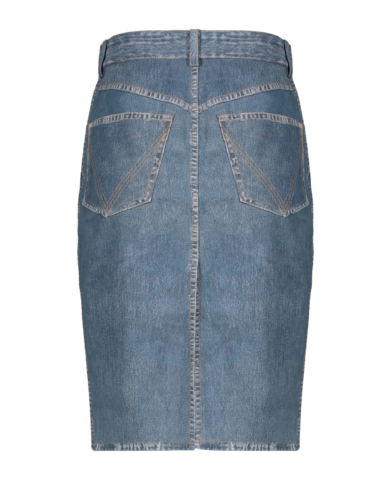 Bottega Veneta Printed Midi Skirt - blue