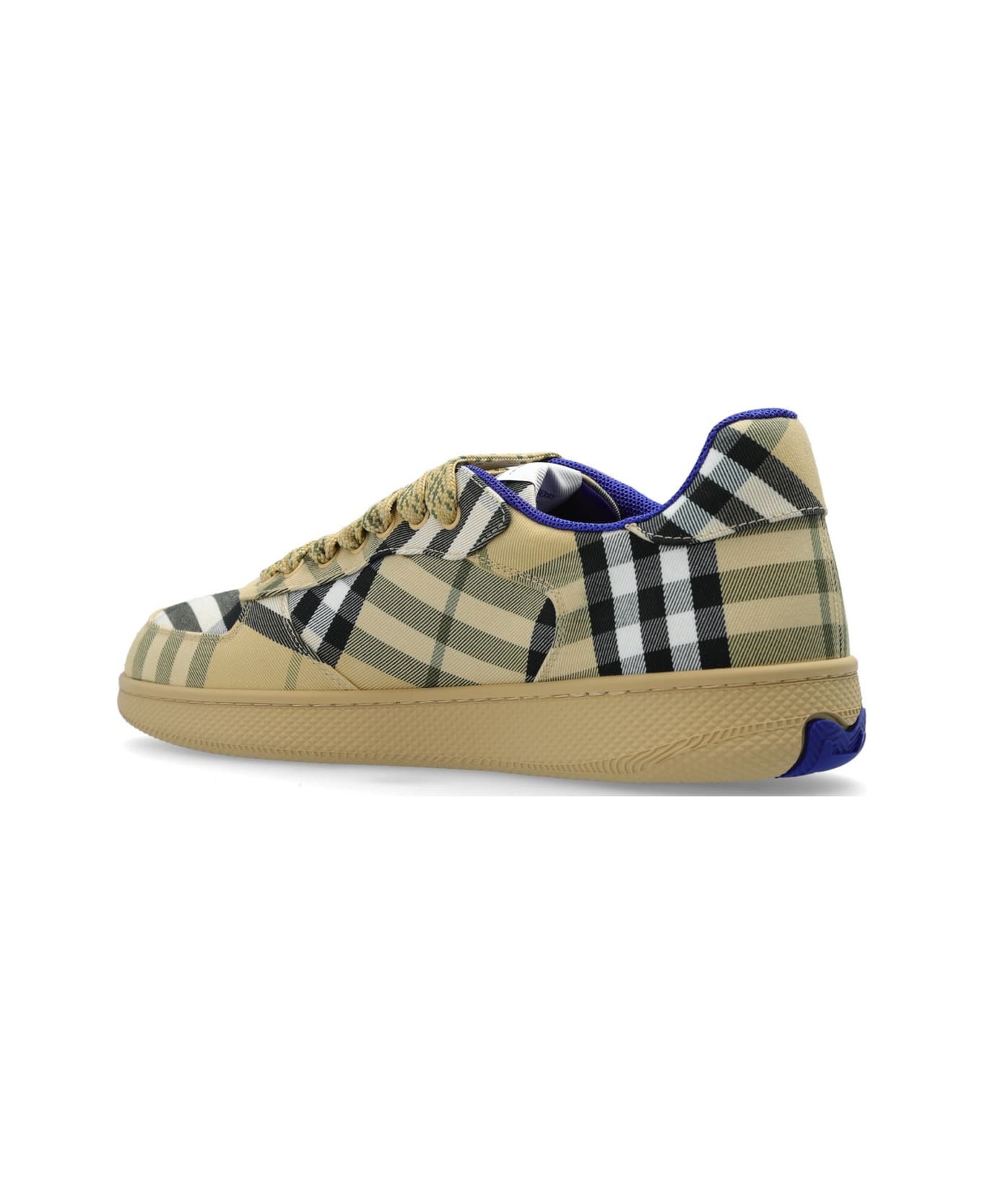 Burberry Checked Lace-up Sneakers - NEUTRALS/BLACK