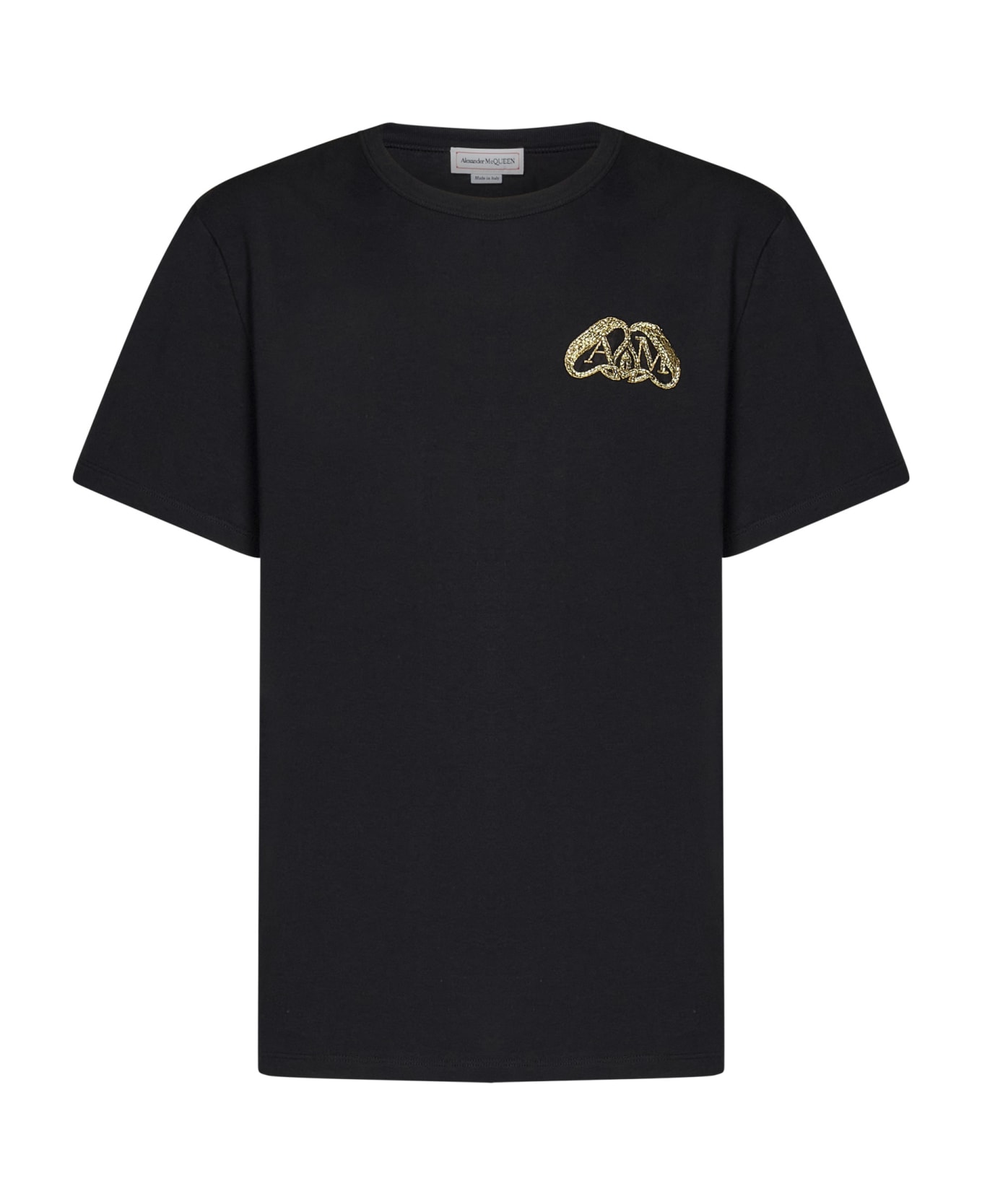 Alexander McQueen Half Seal Logo Embellished T-shirt - Black