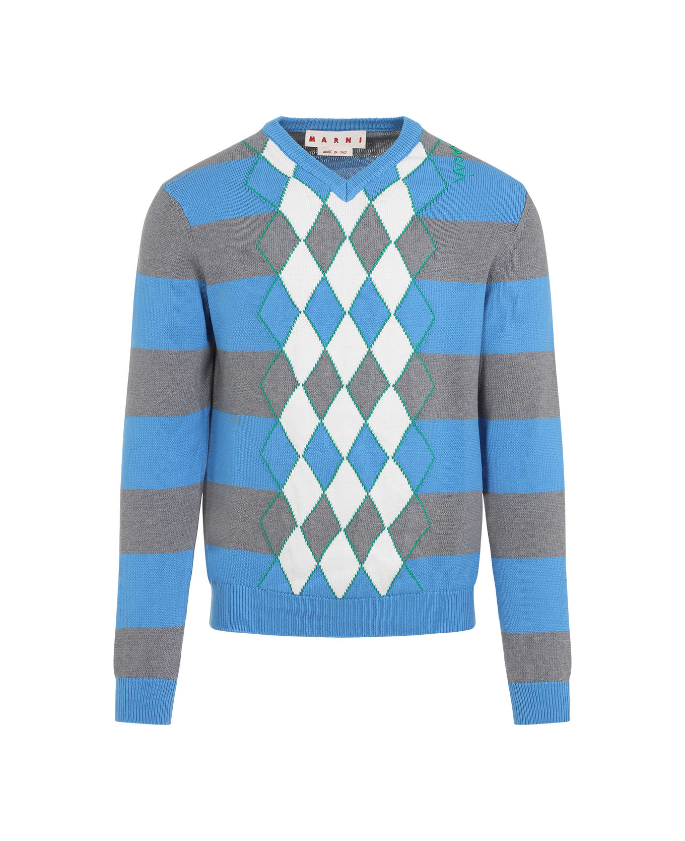 Marni V Neck Sweater - Azure