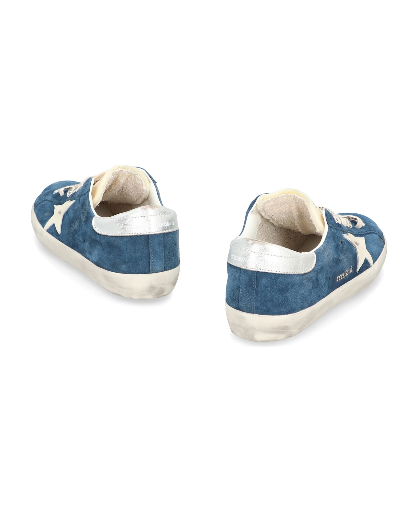 Golden Goose Sneakers Low-top Super-star In Suede - AVIATOR BLUE/CREAM/SILVER