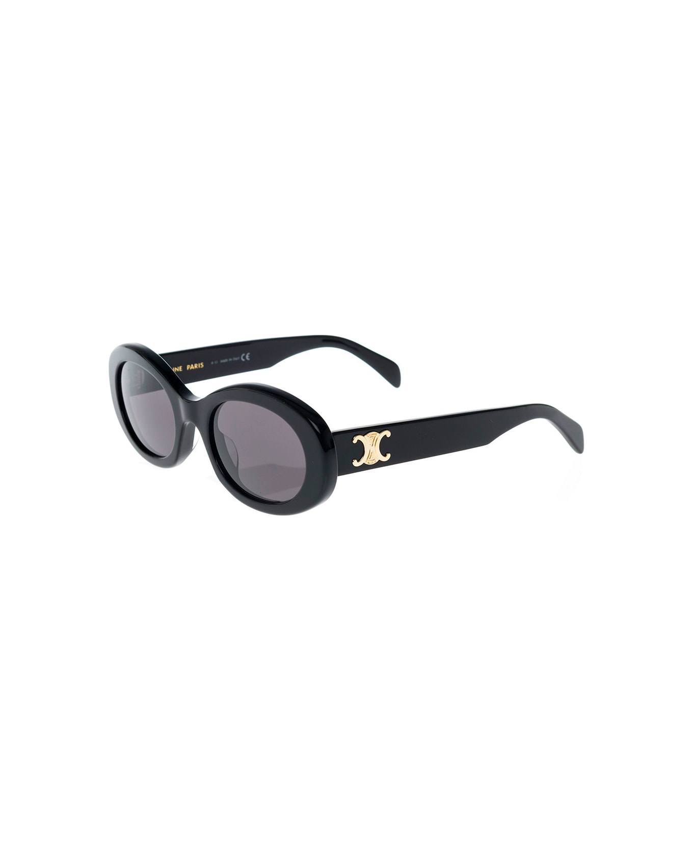 Celine Céline Woman's Triomphe Black Acetate Sunglasses With Logo - BLACK