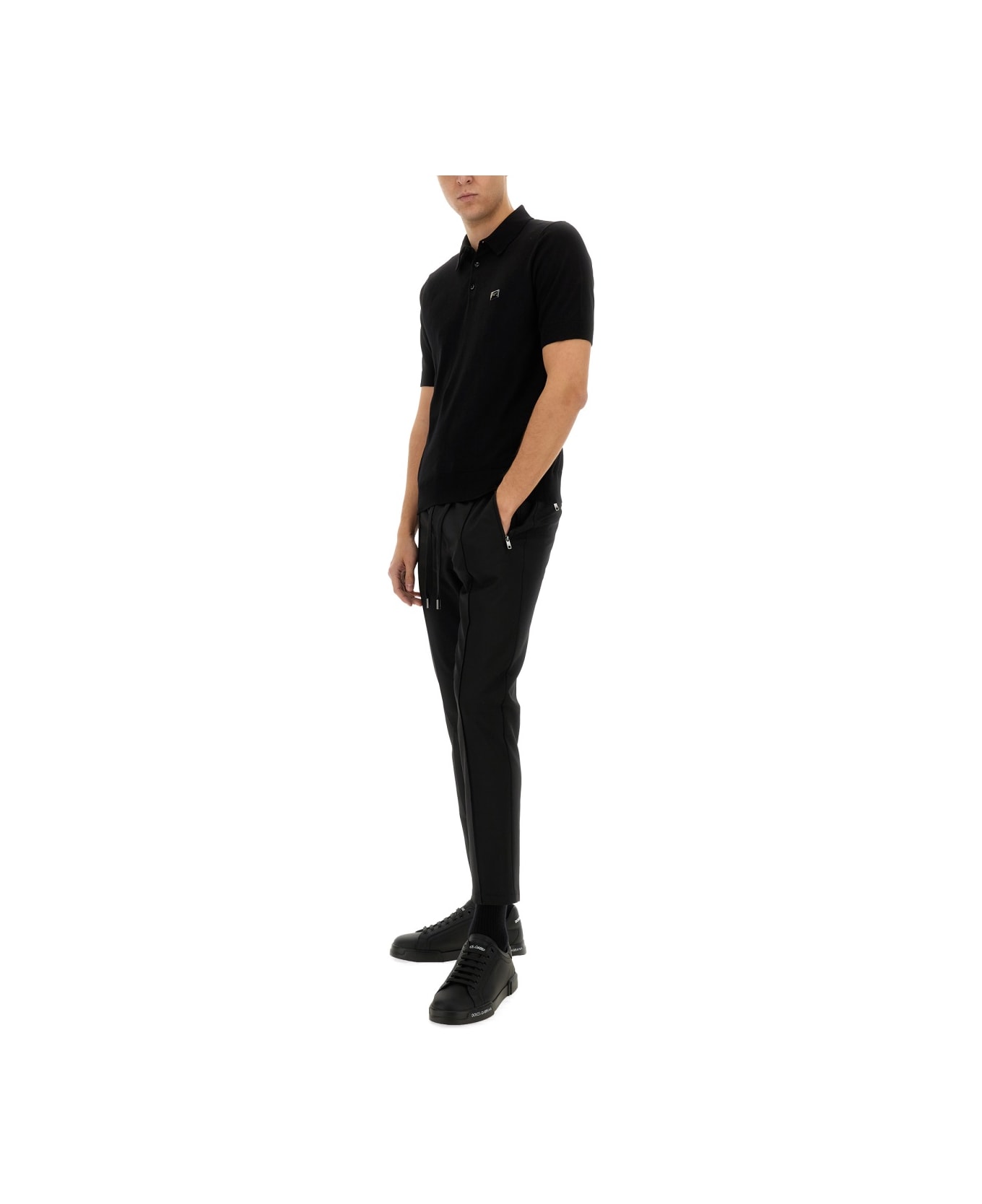 Dolce 
Gabbana Polo With Logo - Nero