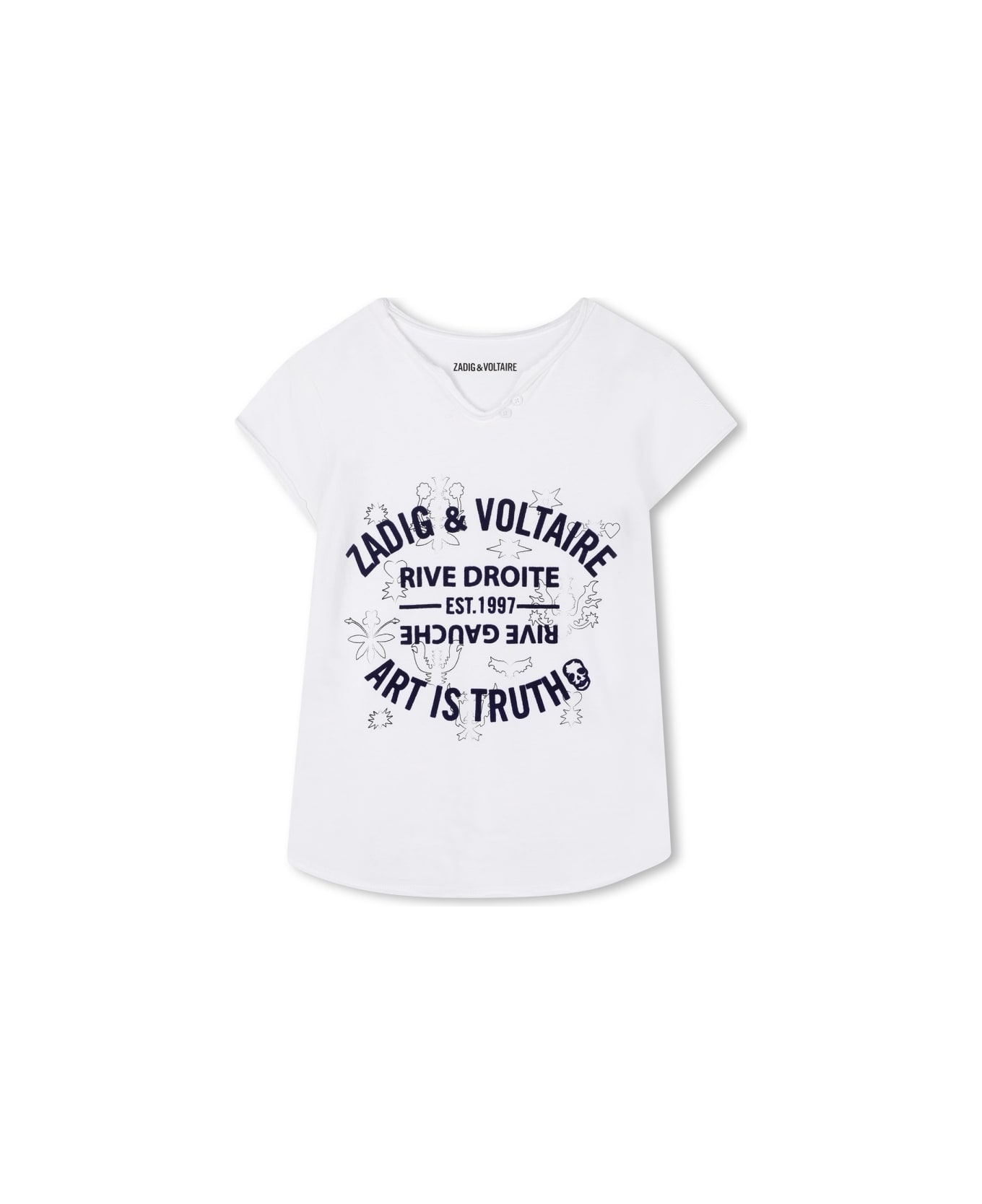 Zadig & Voltaire T-shirt With Logo - WHITE