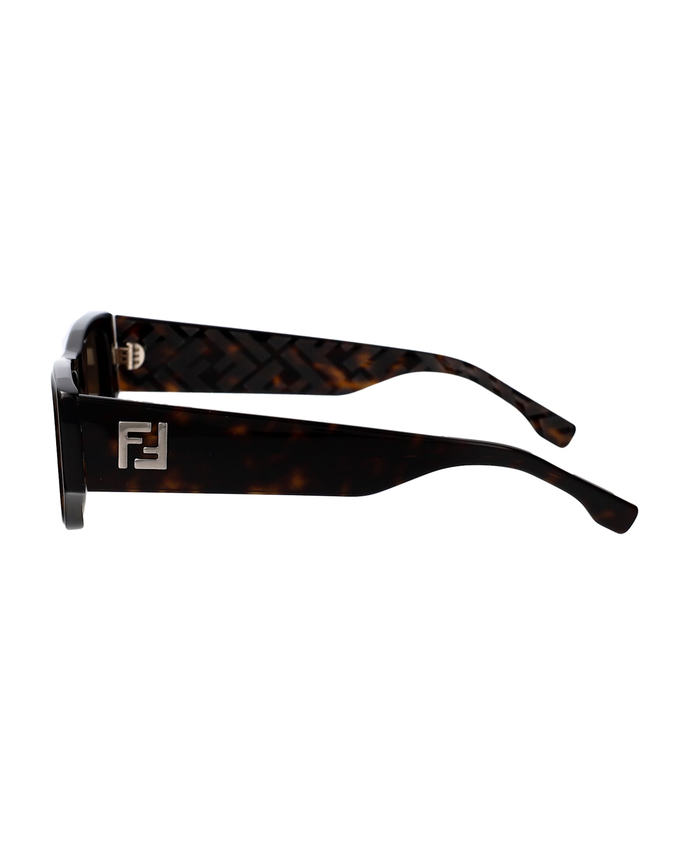 Fendi Eyewear Ff Squared Sunglasses - HAVANA