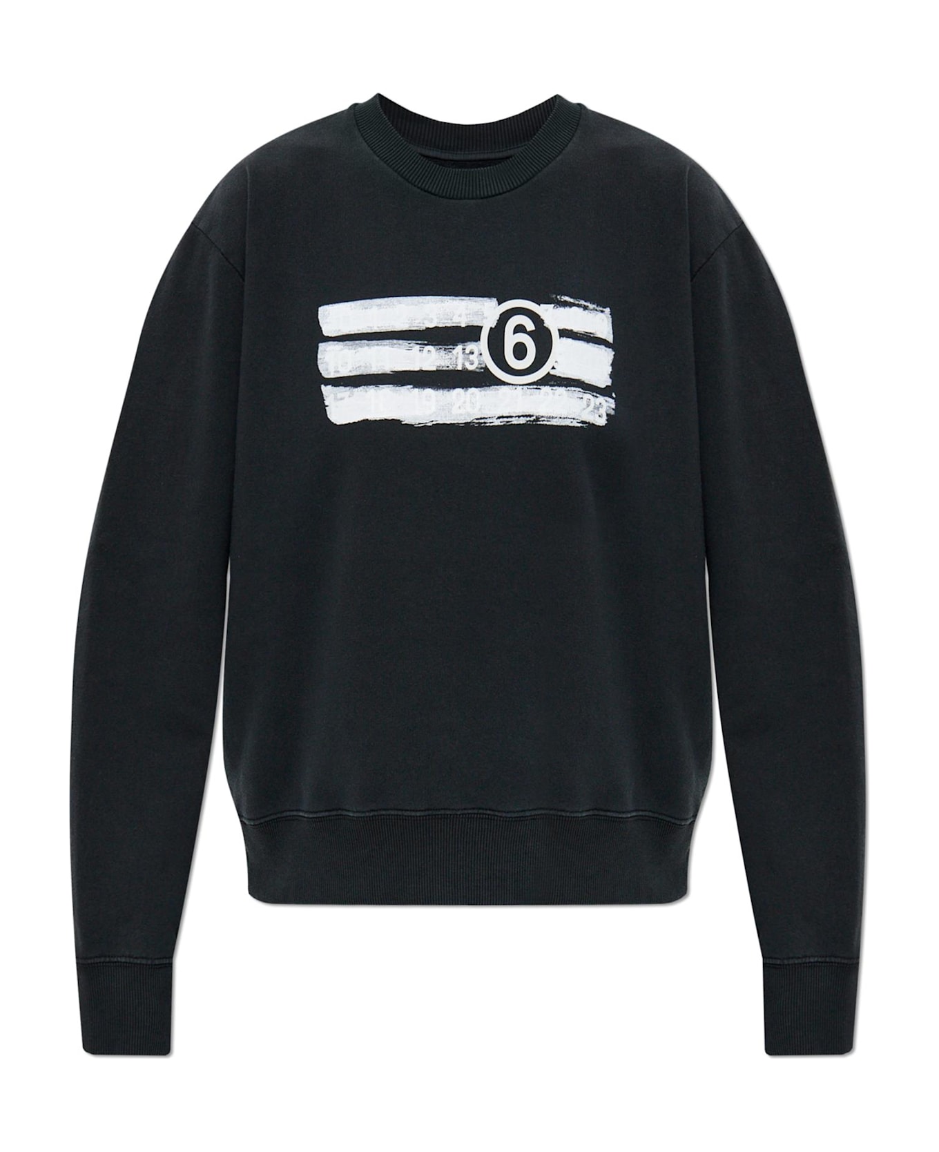 MM6 Maison Margiela Sweatshirt With Logo - Black