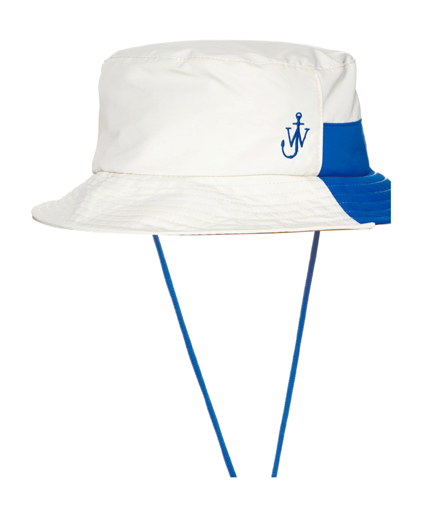 J.W. Anderson Asymmetric Colourblock Bucket Hat - White 帽子