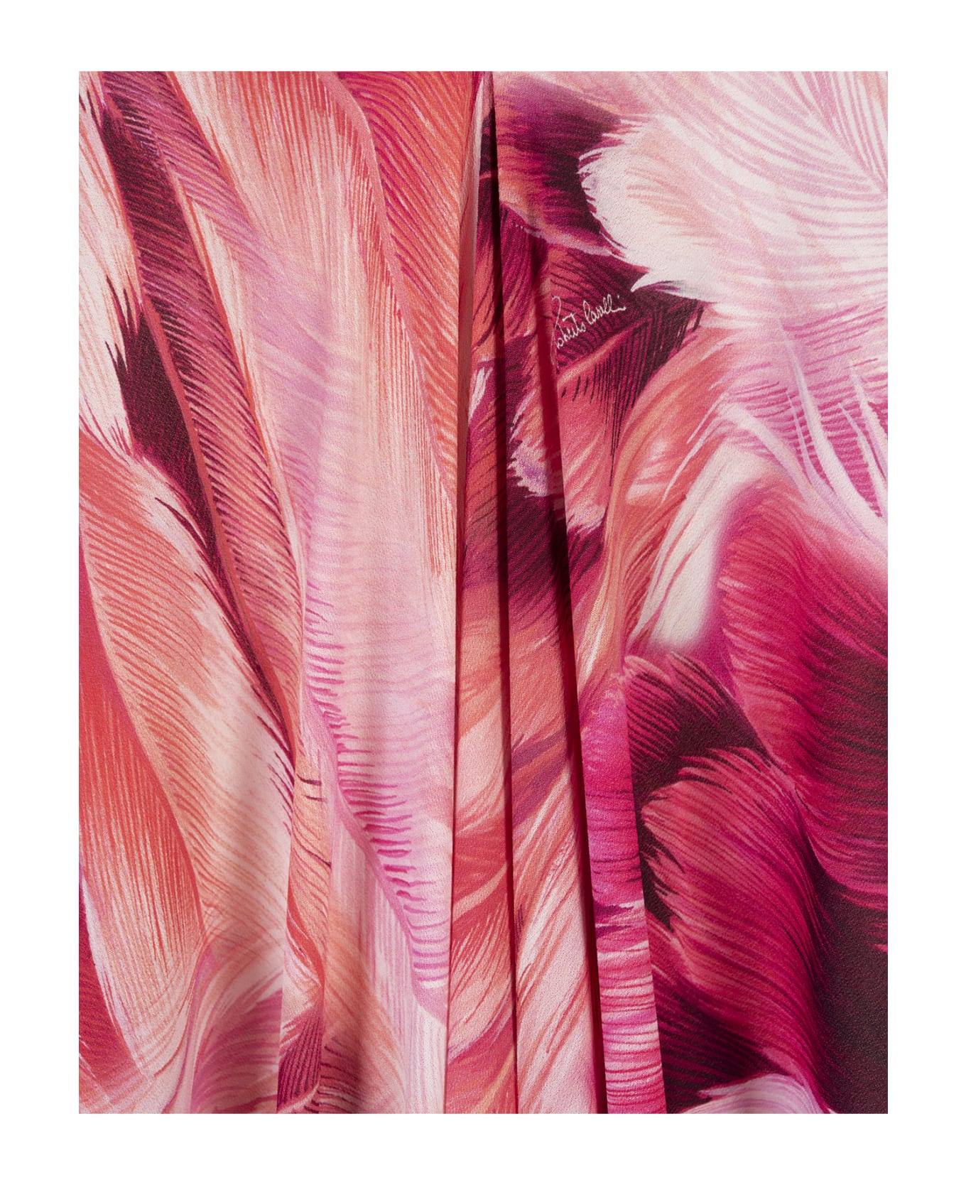 Roberto Cavalli Pink Kaftan With Plumage Print - Pink ジャンプスーツ