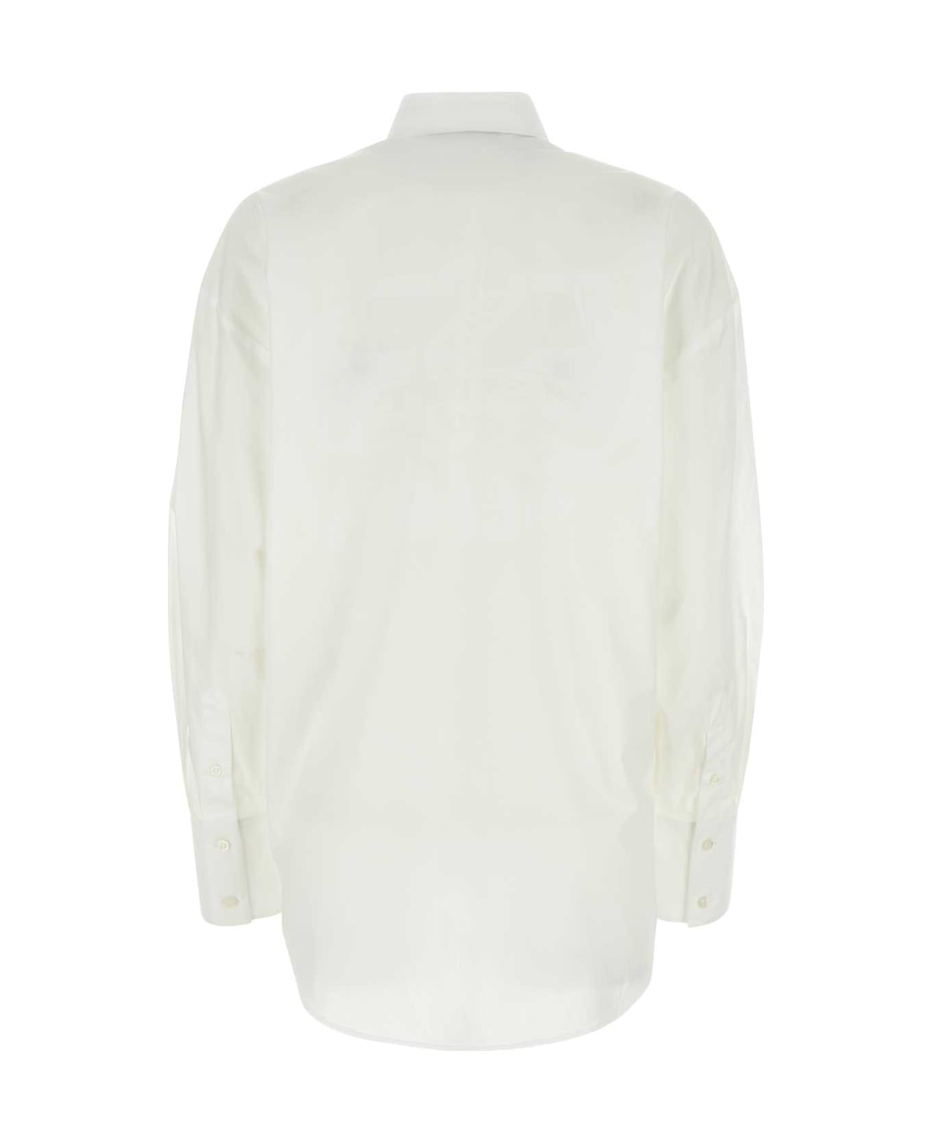 MSGM White Poplin Shirt - WHITE01