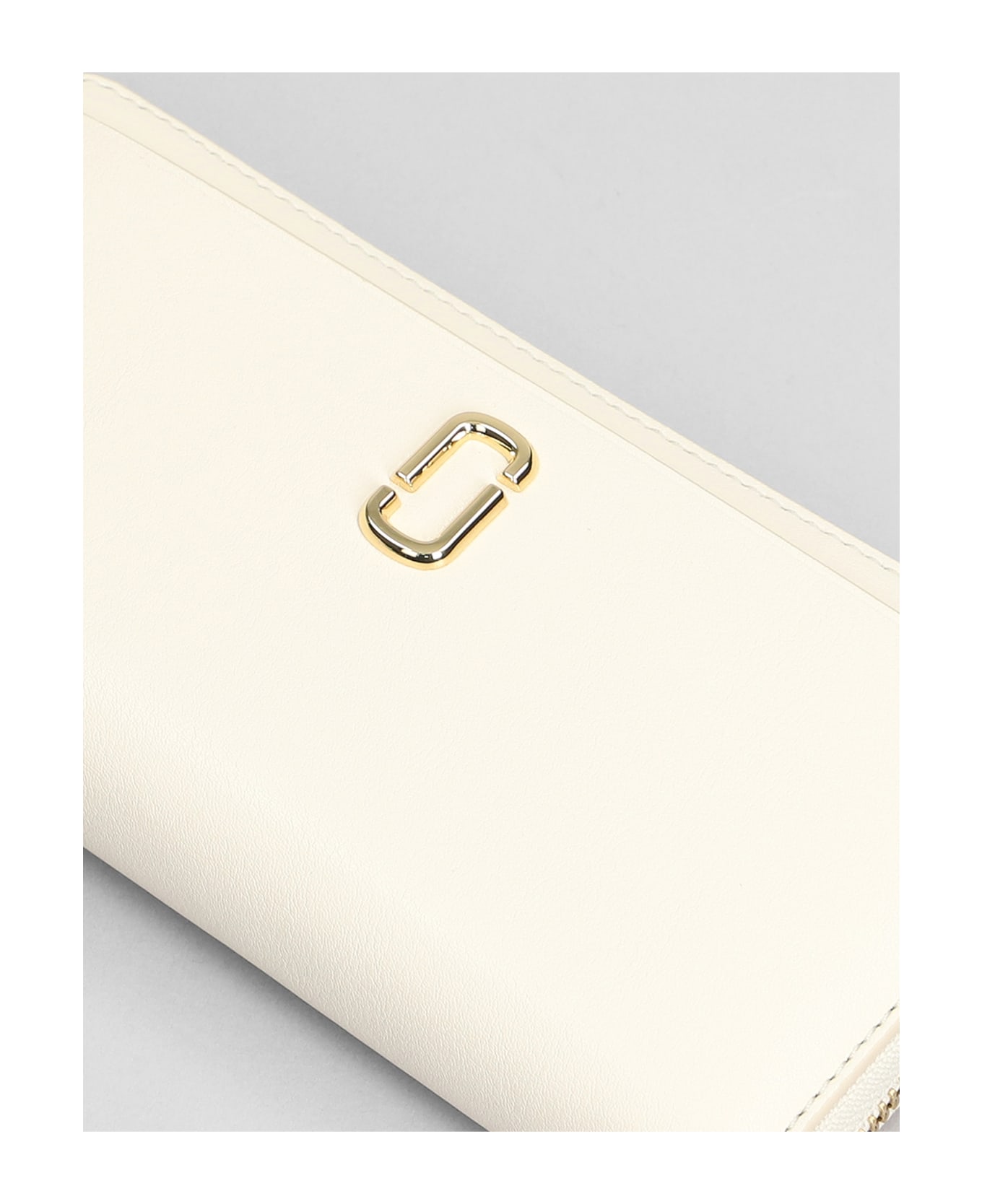 Marc Jacobs The Continental Wallet In White Leather - white