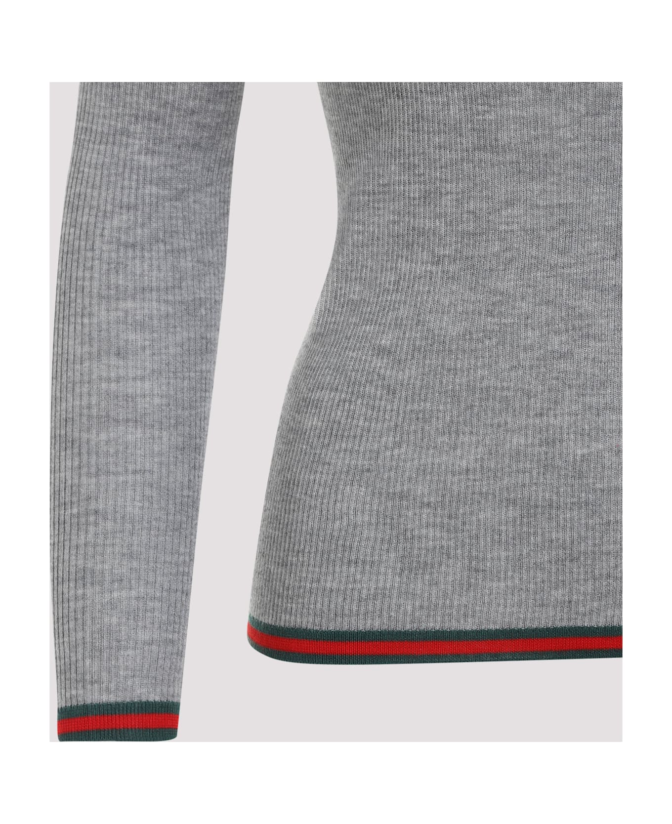 Gucci Web Polo - Light Grey  Mel