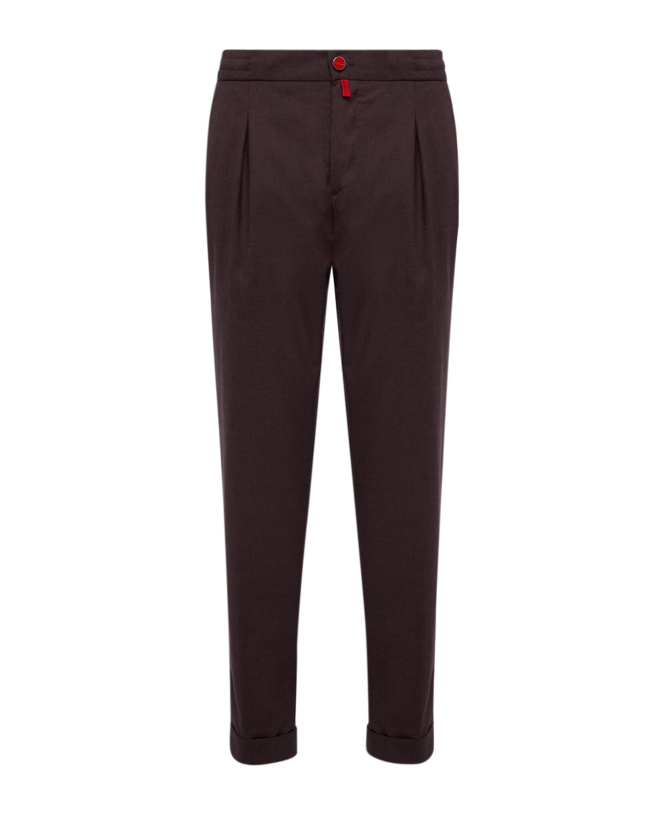 Kiton Trousers Cashmere - BROWN