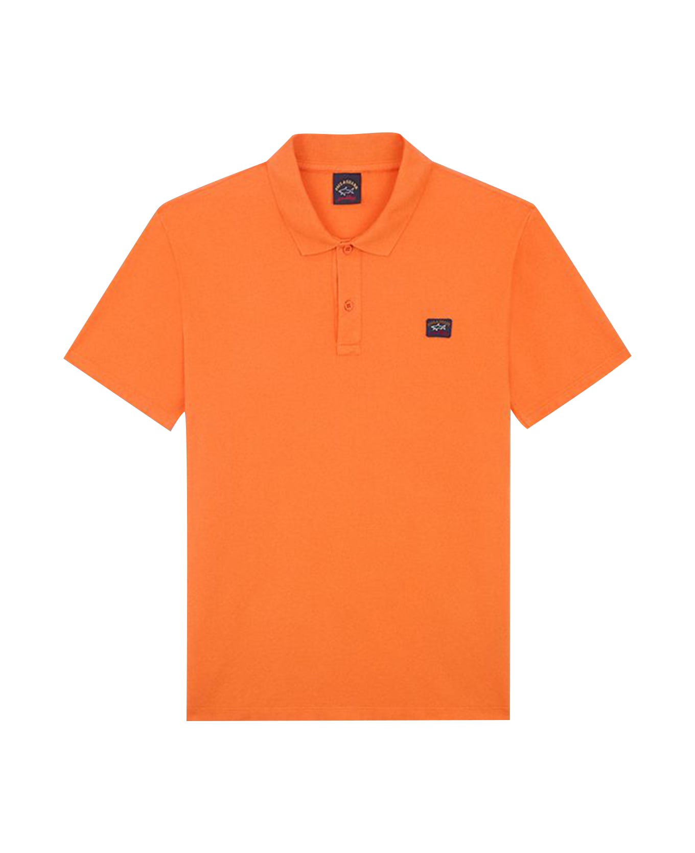 Paul&Shark Garment Dyed Pique' Cotton Polo - Arancio