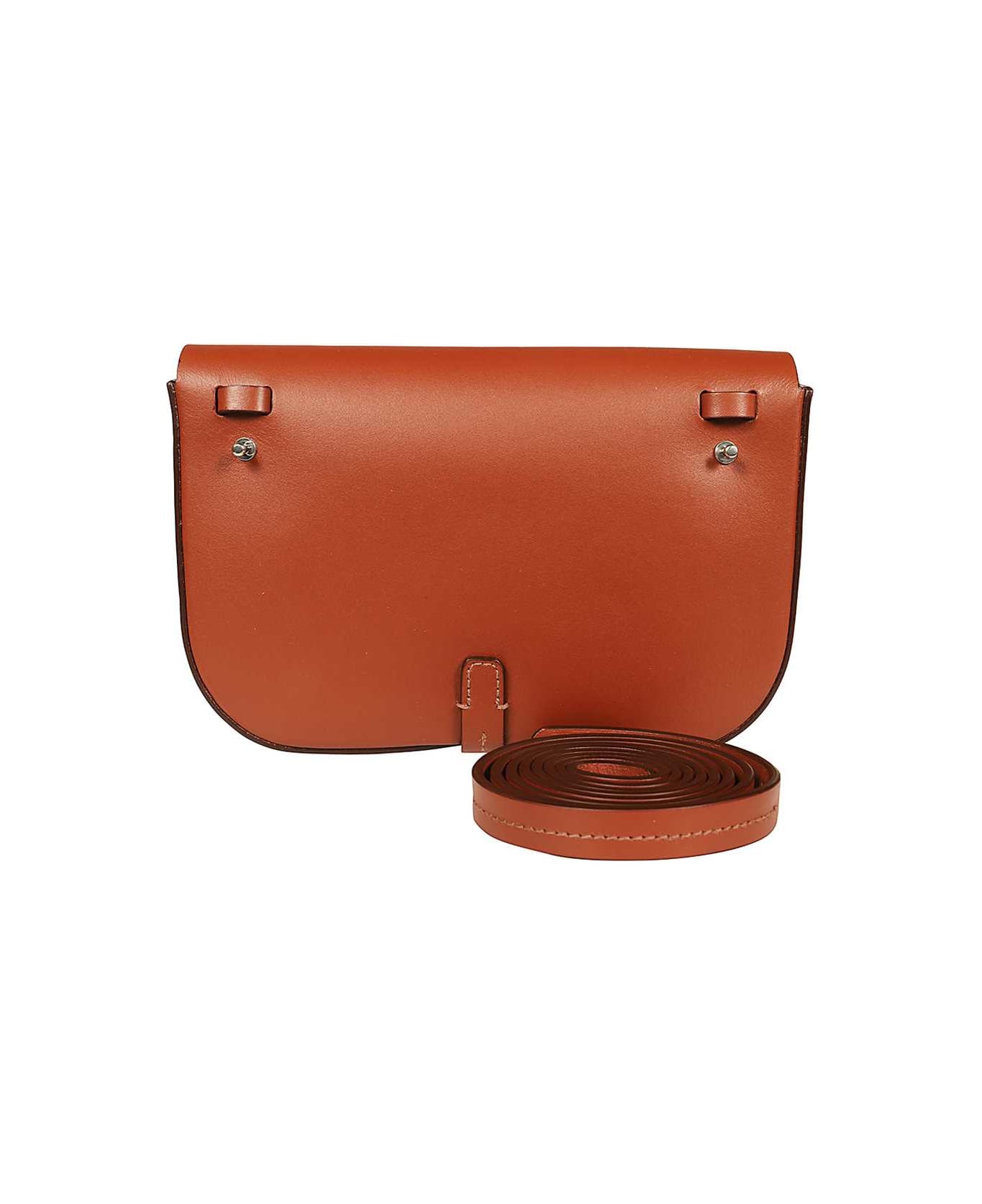 Il Bisonte Leather Crossbody Bag - brown