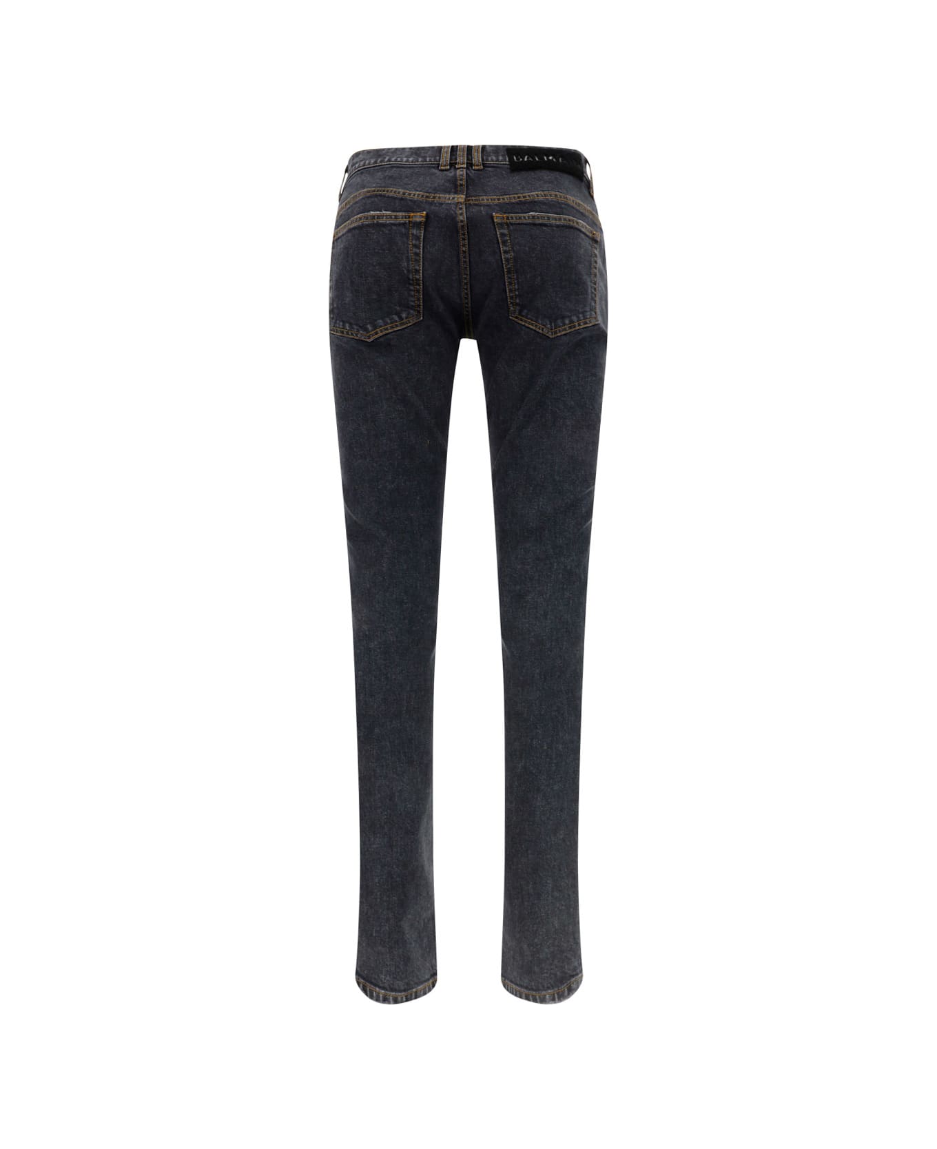 Balmain 5-pocket Slim Fit Jeans - Noir Delave' デニム