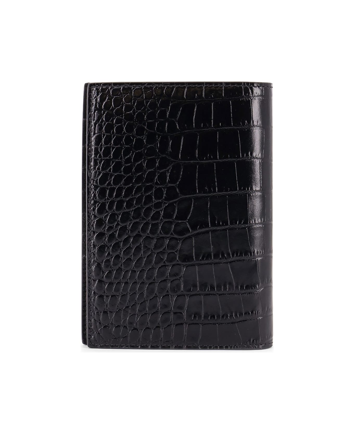 Tom Ford Crocodile-print Leather Wallet - Black