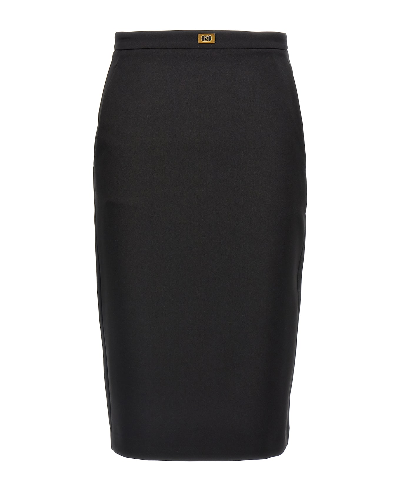Elisabetta Franchi Longuette Skirt - Black