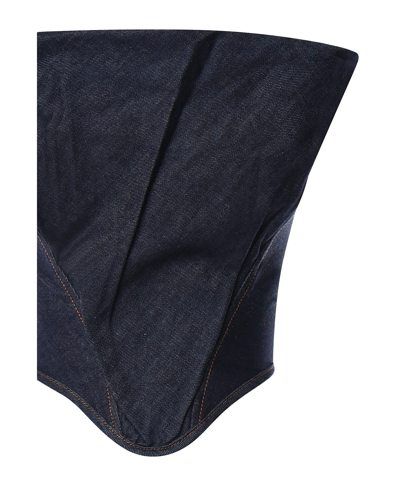 Magda Butrym Draped Strapless Denim Corset - Blue