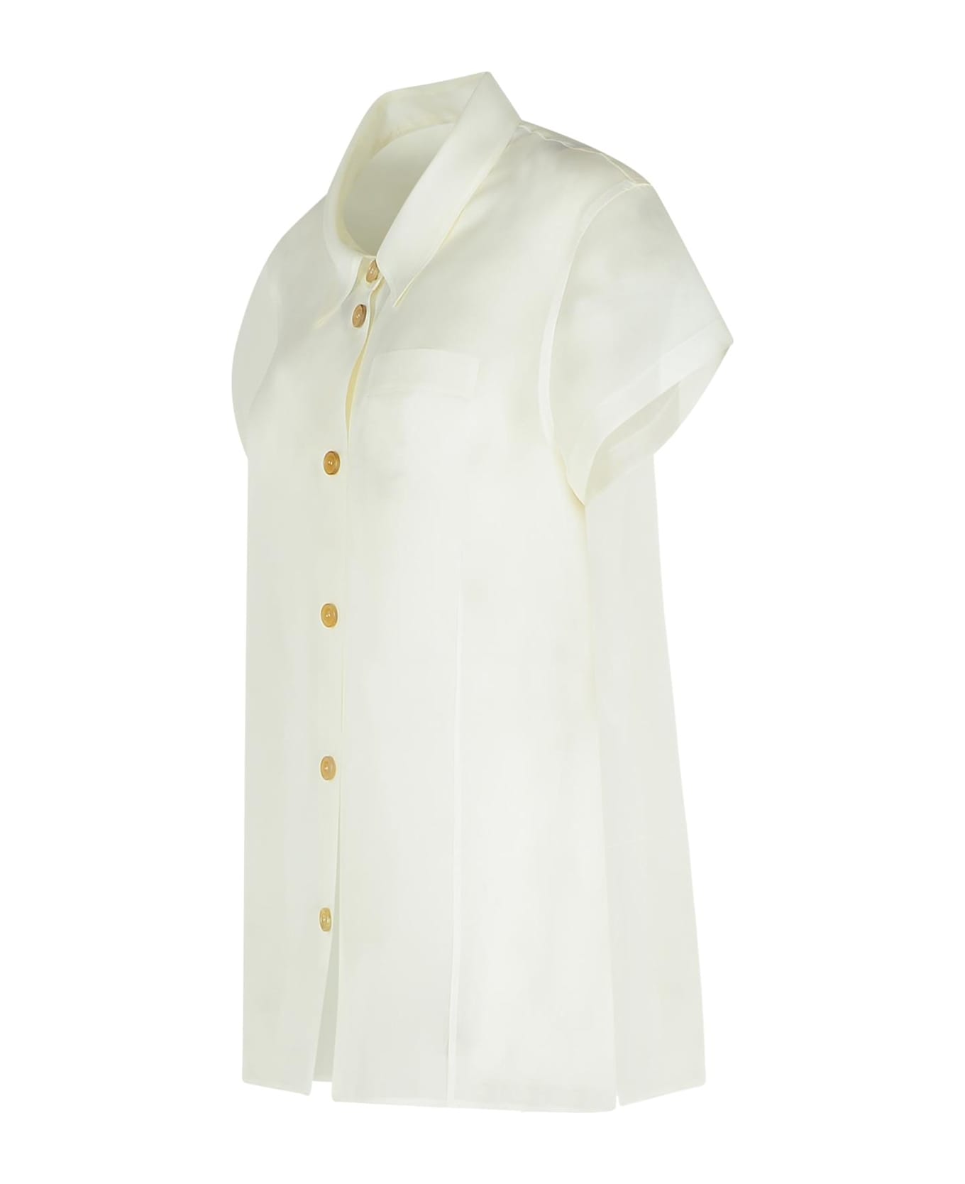 Khaite 
keefe
 White Silk Shirt - White