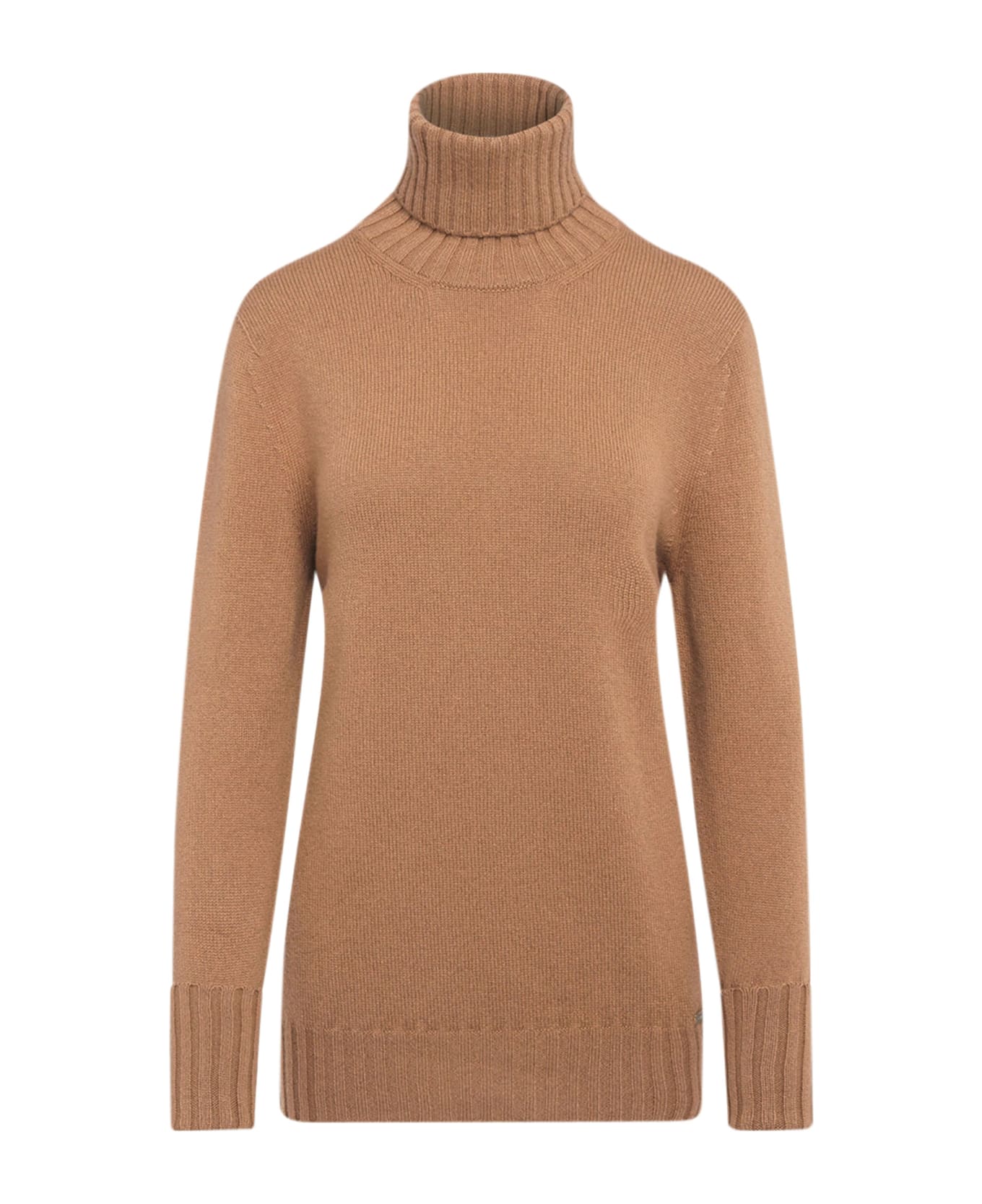 Kiton Sweater Cashmere - CAMEL