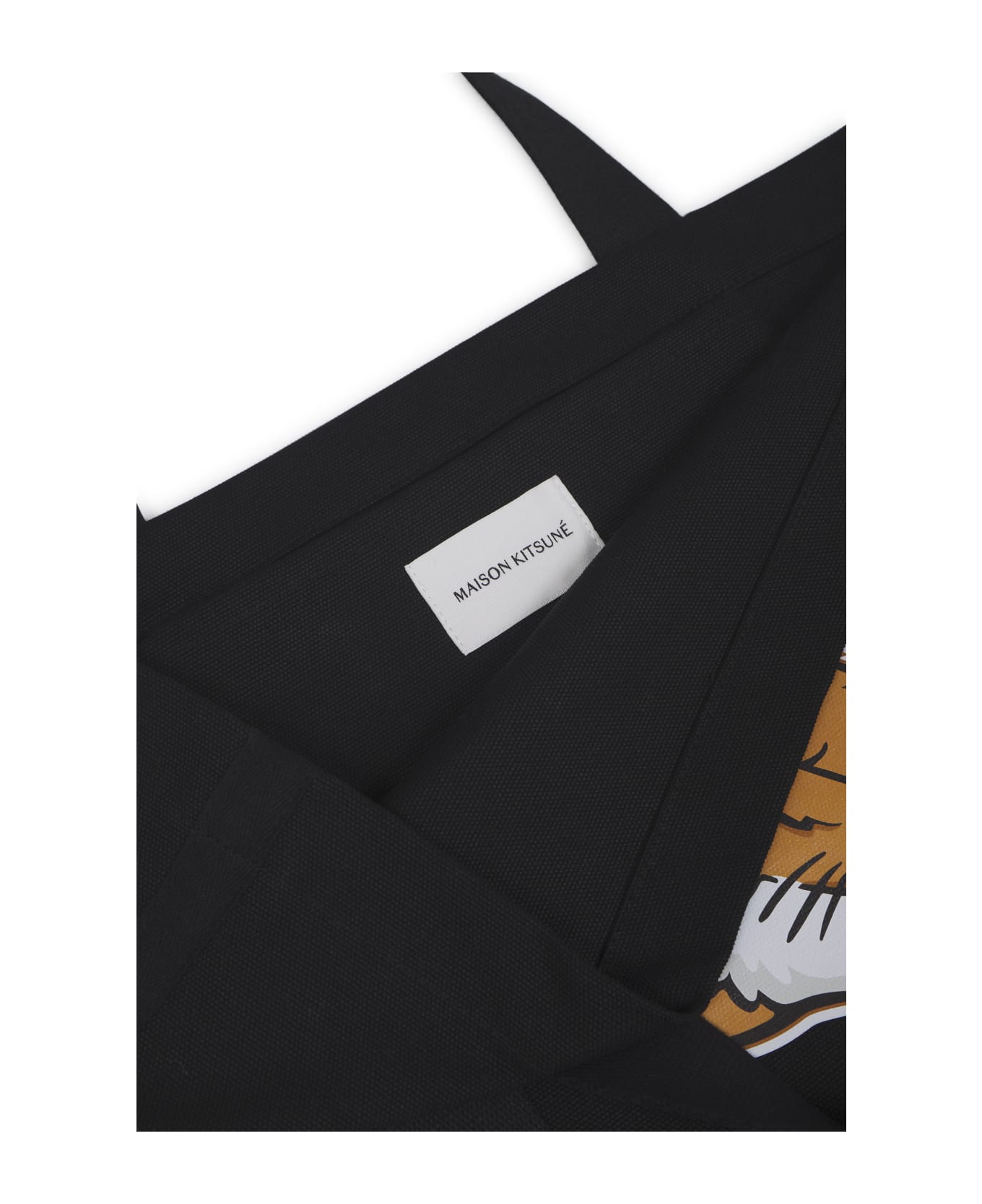 Maison Kitsuné Fox Head Tote Bag - Black トートバッグ