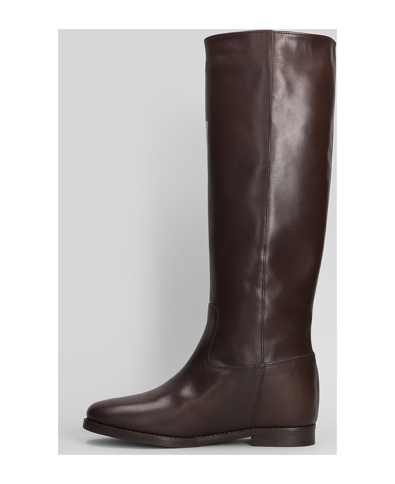 Julie Dee In Dark Brown Leather - dark brown