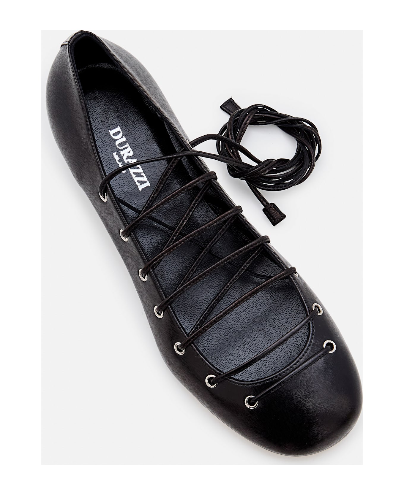 Durazzi Milano Ballerina Cross Over Laces - Black