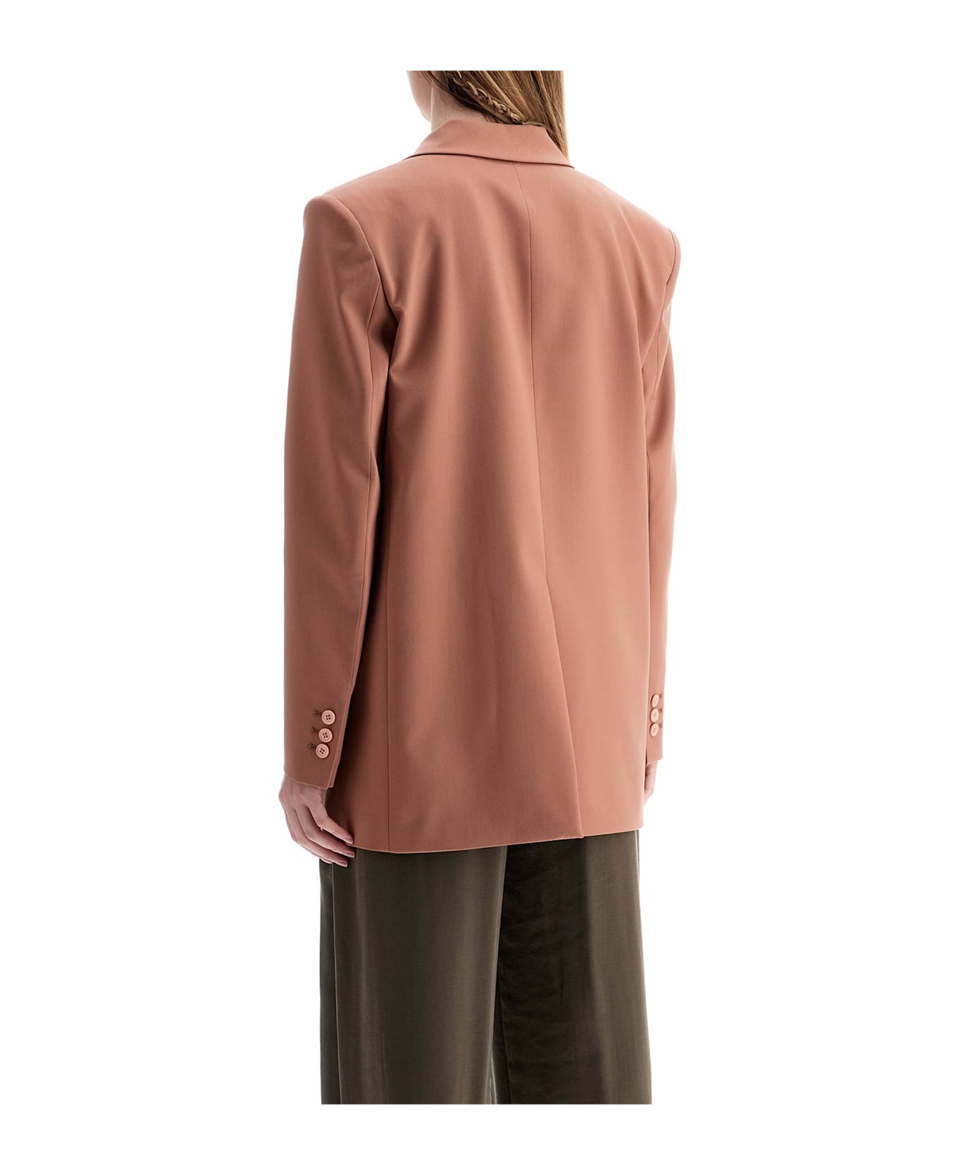 The Andamane Elegant Dark Pink Synthetic Blazer - DARK FARD (Brown)